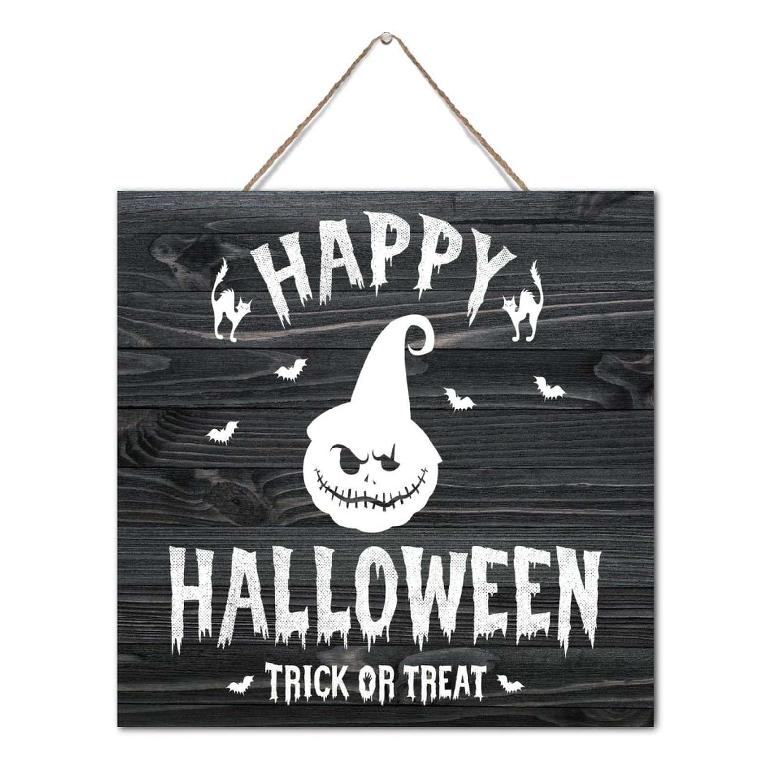 Panneau en bois Happy Halloween pour embellir une cuisine sans encombre