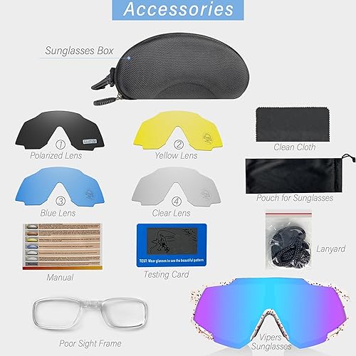 Miniatura 6 de Viper Sunglasses Polarized Youth Kid Boy Girl for Cycling Sports Fishing Runing Baseball Biking UV400(Age10-15 Years Old)