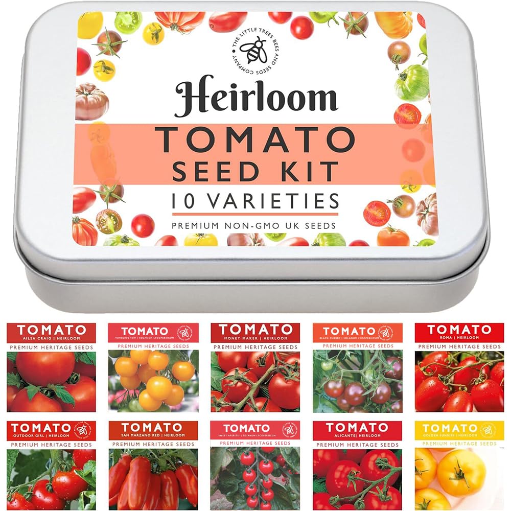 Sponsored Ad – Heirloom Tomato Seed Kit, 10 Heirloom Seed Varieties Included in This Grow Your Own Tomato Kit, The Little Trees Bees and Seeds Company