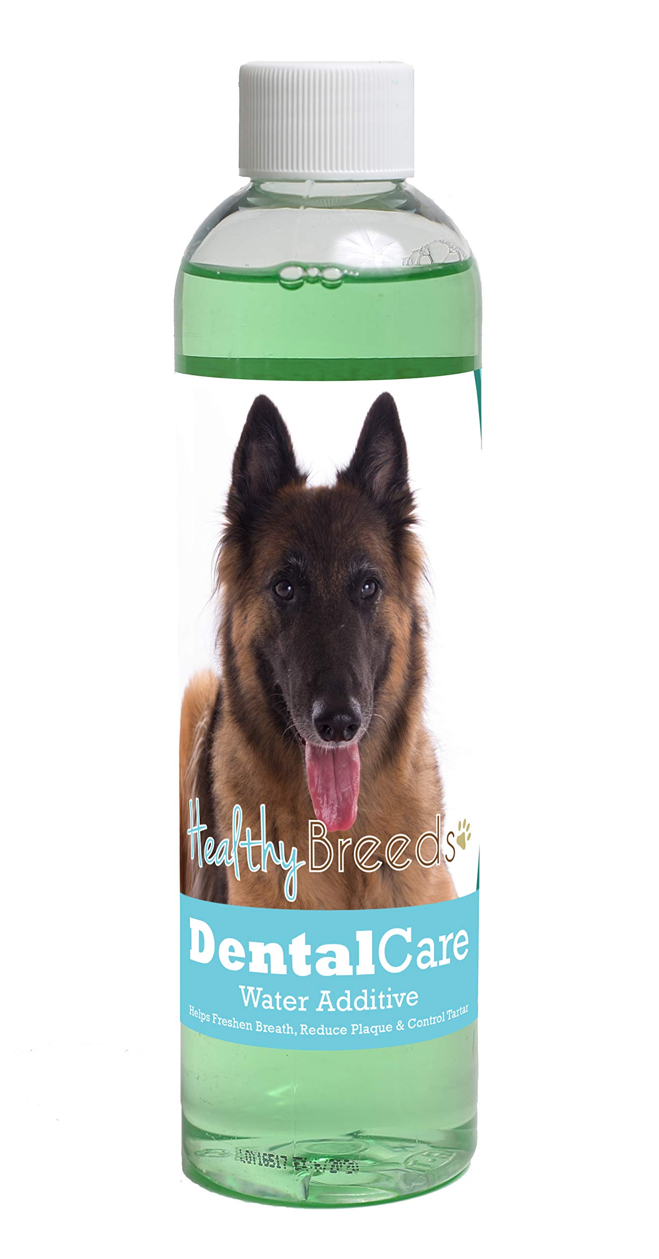 Healthy Breeds Dog Dental Care Water Additive for Belgian Tervuren - Helps Freshen Breath, Reduce Plaque &amp; Control Tartar - Mint Flavor - 8 oz