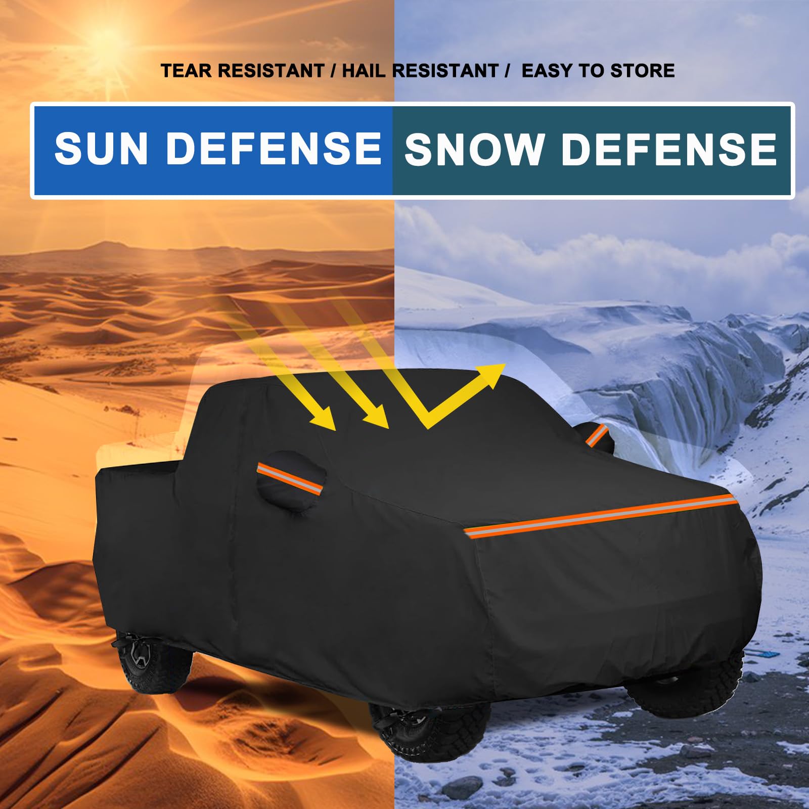 Truck Cover Fit Dodge Ram 1500 2009-2025 Quad Cab with 64 Bed and Crew Cab with 57 or — view 6