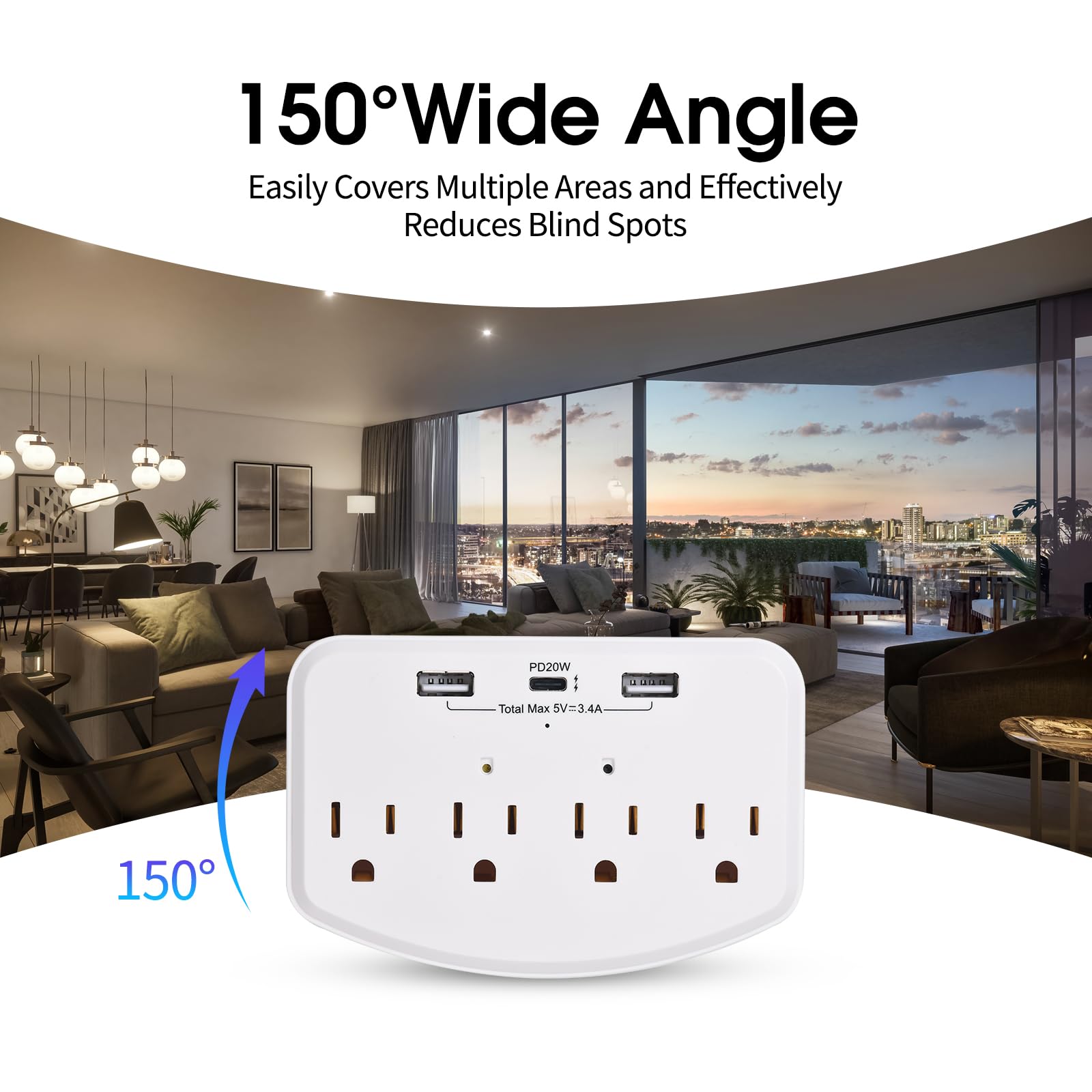 Hidden Camera - 1080p HD Camera - Nanny cam for Home Security - WiFi Wall-Mounted Cameras — view 4