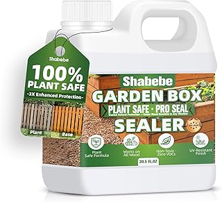 Pro-Grade Garden Box Sealer 30.5OZ – Non-Toxic, Plant-Based Wood Sealer for Raised Beds, Planters & Outdoor Wood Projects, Easy Apply, Long-Lasting Finish