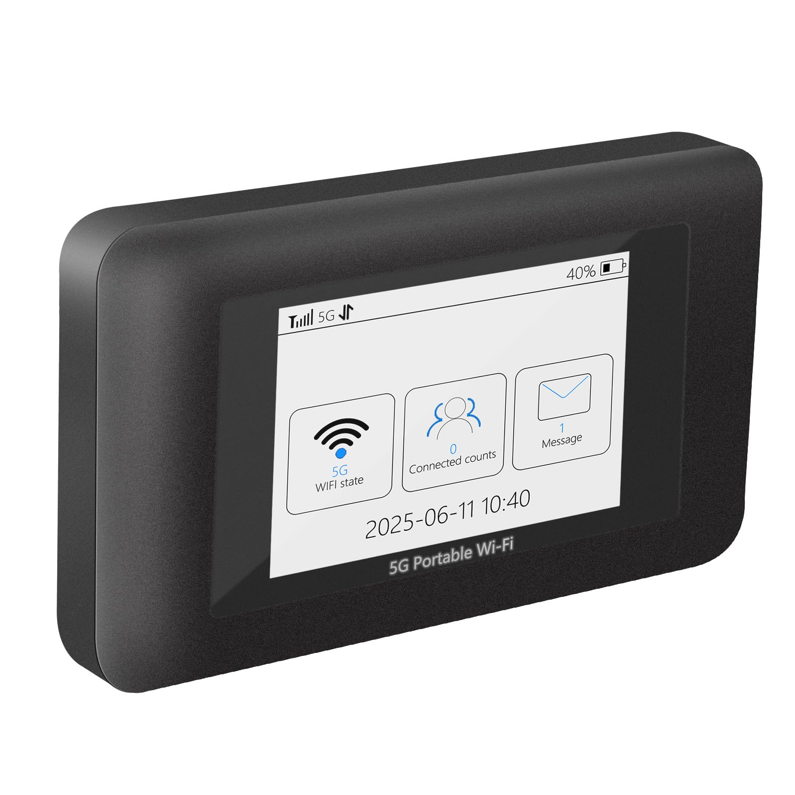 5G Wi-Fi 6E tragbarer WLAN-Hotspot Router-Bis zu 2,7 Gbit/s, 5000mAh Dual-Band 5G WLAN mit Abdeckung in über 200 Ländern, Nano-SIM-Karten Slot, Verbindung zu bis zu 16 Geräten