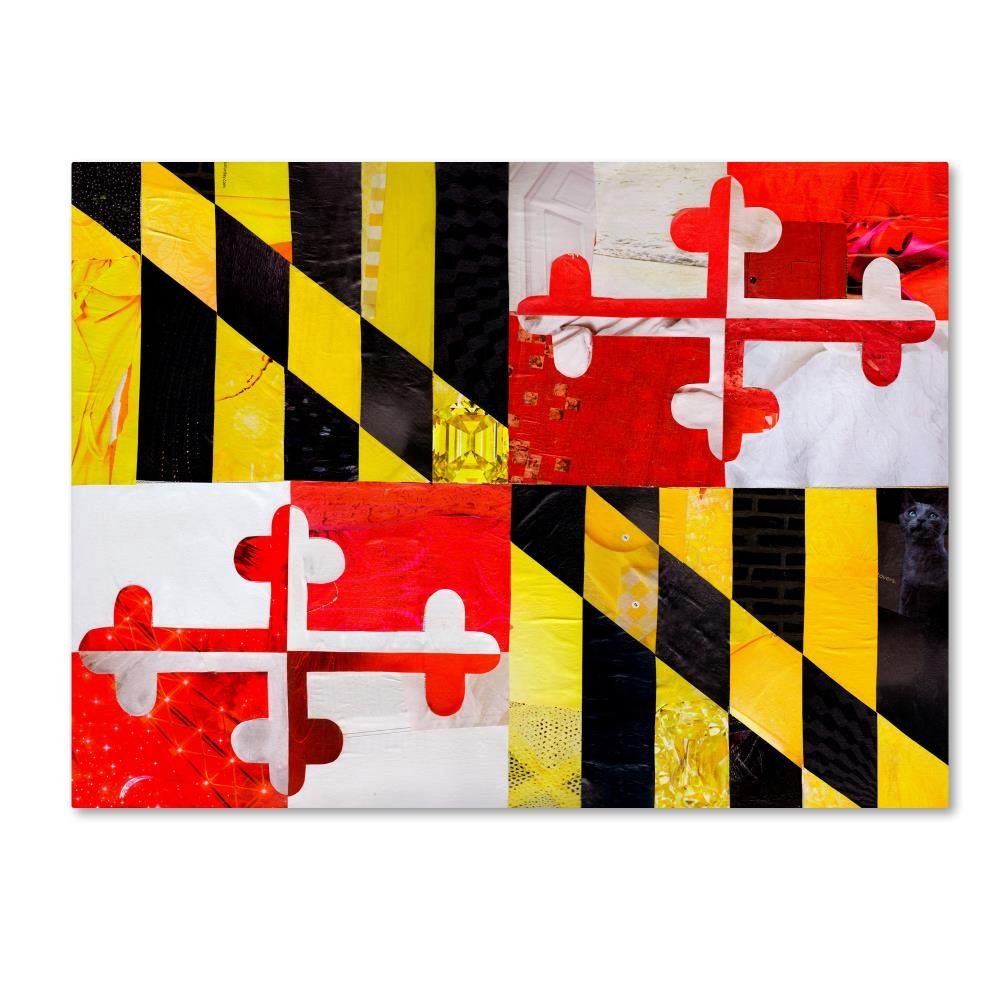 Maryland by Artpoptart, 14x19-Inch Canvas Wall Art
