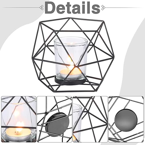 Miniatura 3 de Portavelas geométrico para boda, soporte de vela votiva para boda, portavelas decorativo a granel para mesa de boda, centro de mesa, suministros de