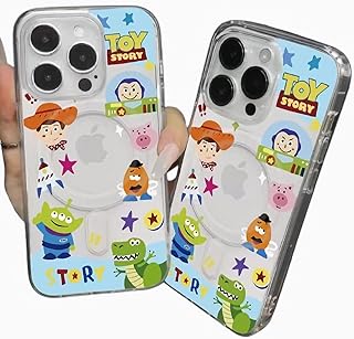 iPhone 16Pro用 ケース 漫画 トイ ストーリー 透明 マグネット ケース Magsafe 対応 かわいい ディズニー キャラクター ランバス ライトイヤー カートゥーン 可愛い PC素材 iPhone スマホケース 楽しい クリエイティブ おしゃれ 指紋防止 耐衝撃 傷つきにくい 衝撃吸収 薄型 軽量 指紋防止 落下防止(iPhone 16Pro -A)
