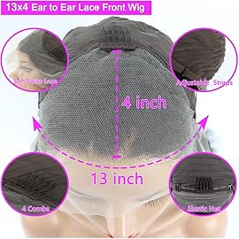 Srakuw 13X4 Orange Ginger Lace Front Wigs Human Hair Pre Plucked Body Wave Invisible Brazilian Colored Wigs for Black Women HD Lace Frontal Wigs 180% Density (22 Inches)