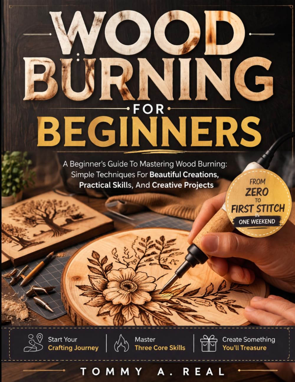 WOOD BURNING FOR BEGINNERS: A Beginner’s Guide To Mastering Wood Burning: Simple Techniques For Beautiful Creations, Practical Skills, And Creative Projects