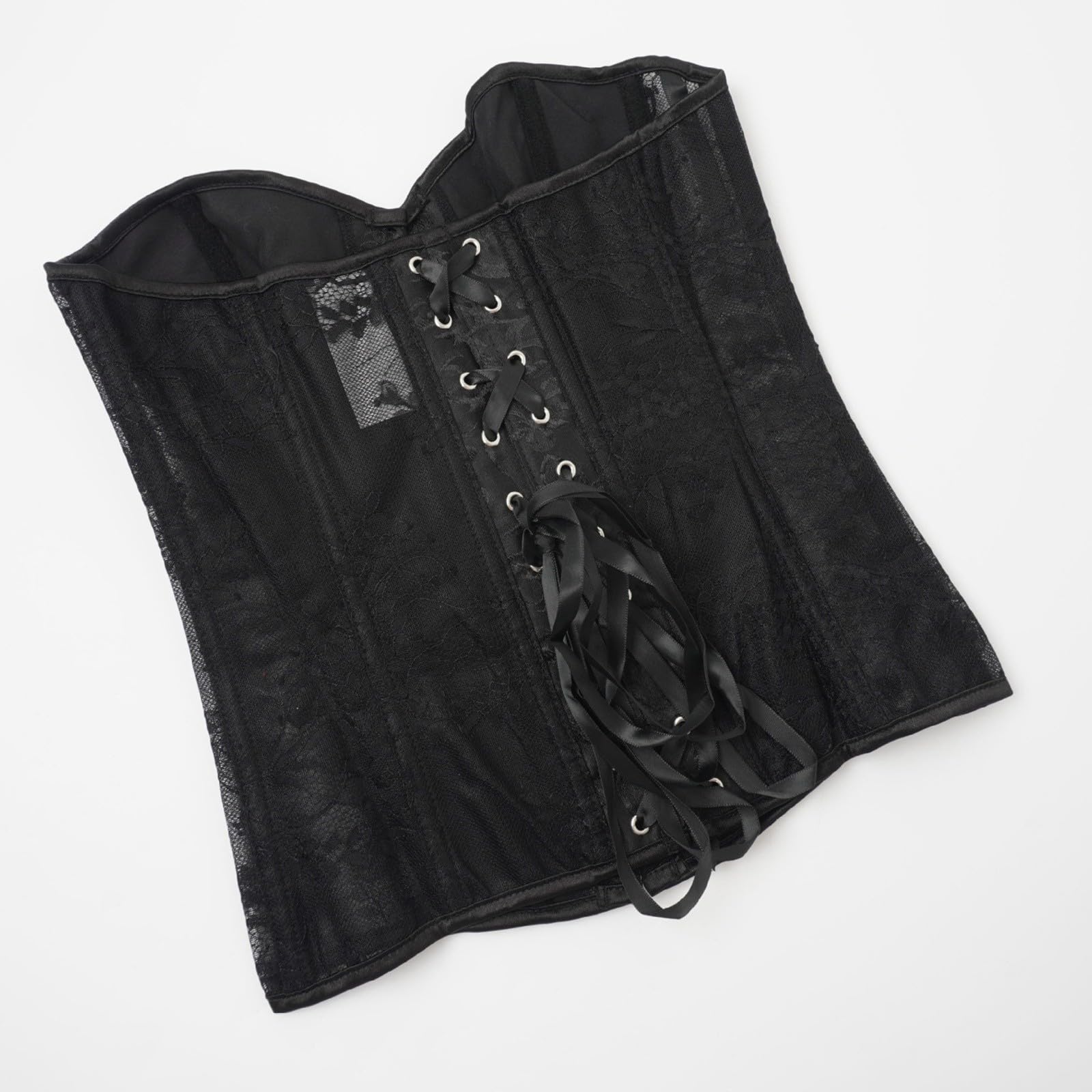Corsetto regolabile da donna, stile gotico, con lacci, per