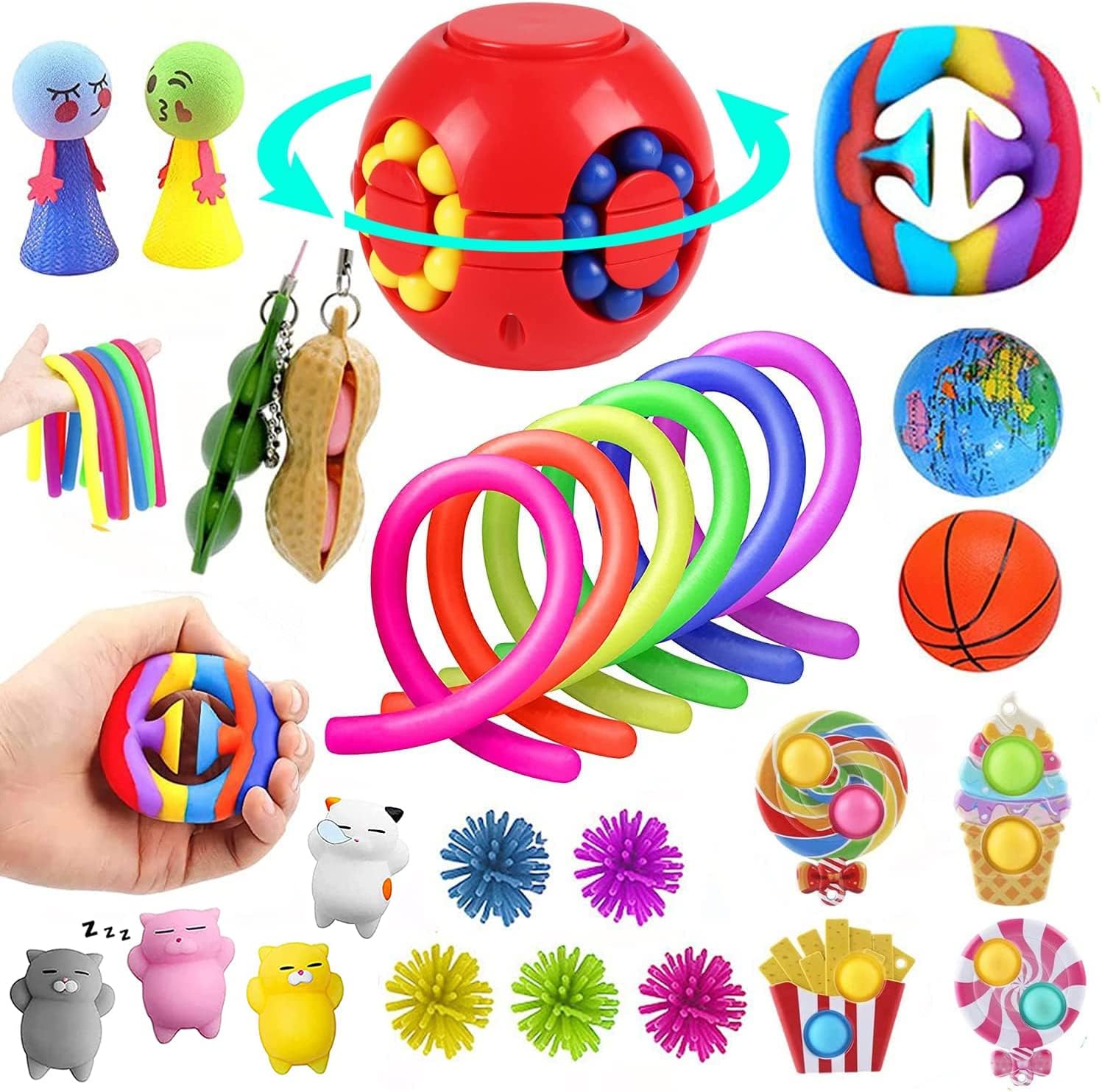 Nestling Fidget Toys Pack, Sensory Fidget Toys Set, 27 Pcs Fidget Toy ...