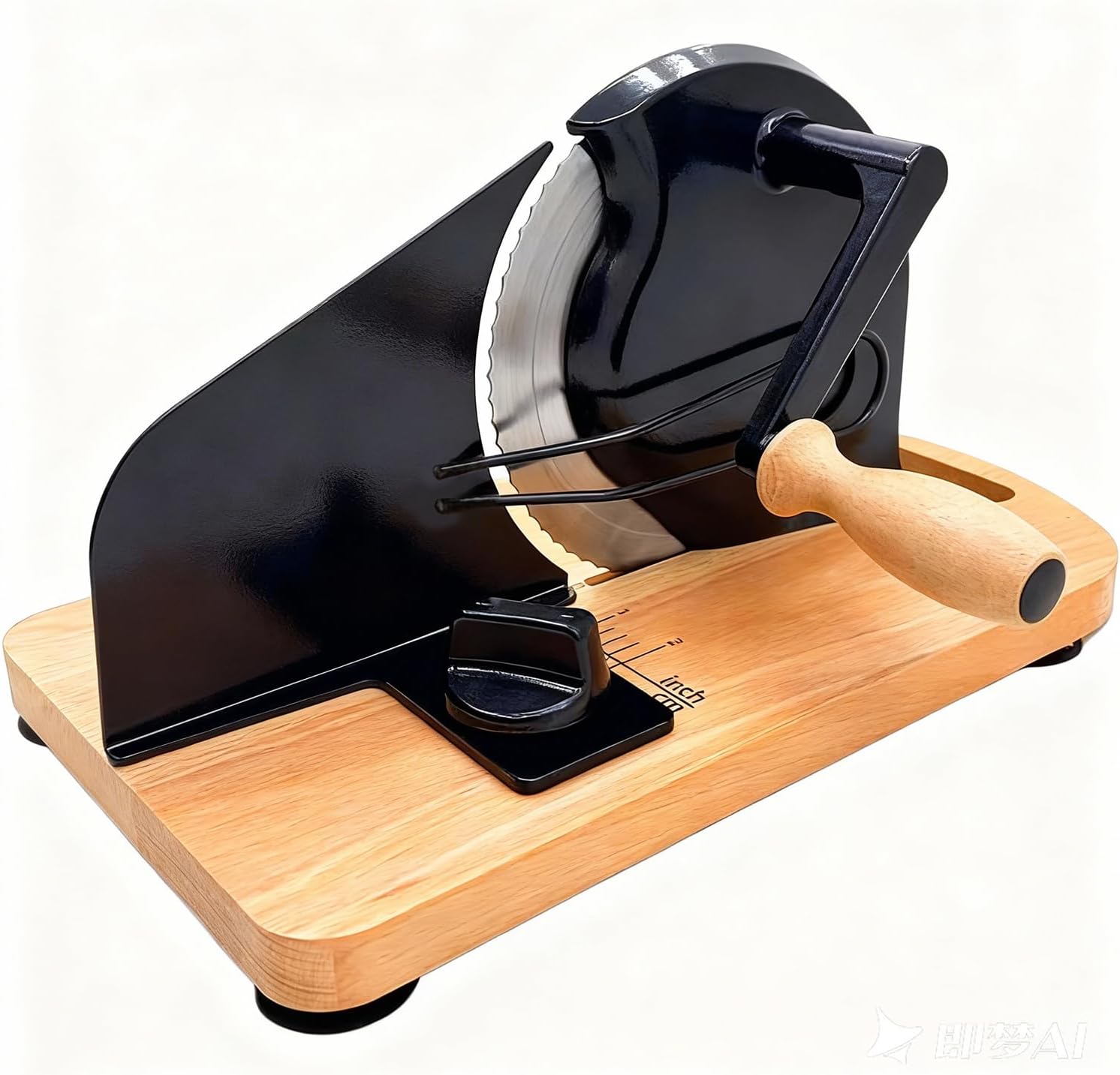 Manual Bread Slicer with Hand Crank - Adjustable Rotary Bread Cutter for Homemade Bread & Sourdough Rounds, Countertop German Style Stainless Steel Bread Slicer Machine & Loaf Slicer
