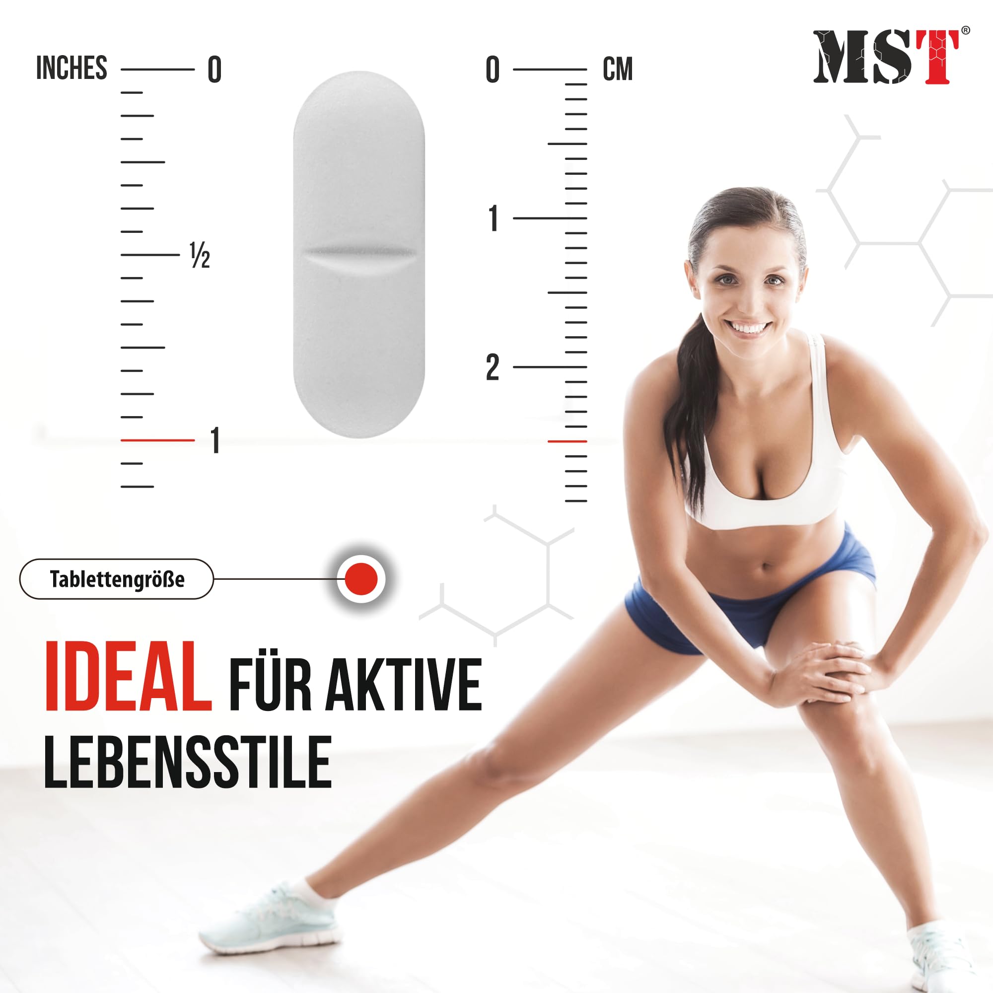 Glucosamine Chondroïtine MSM + Hyaluron + L-Proline | Complément alimentaire pour articulations, cartilage, arthrose et rhumatismes | Soutien à la production de collagène | 180 comprimés | MST