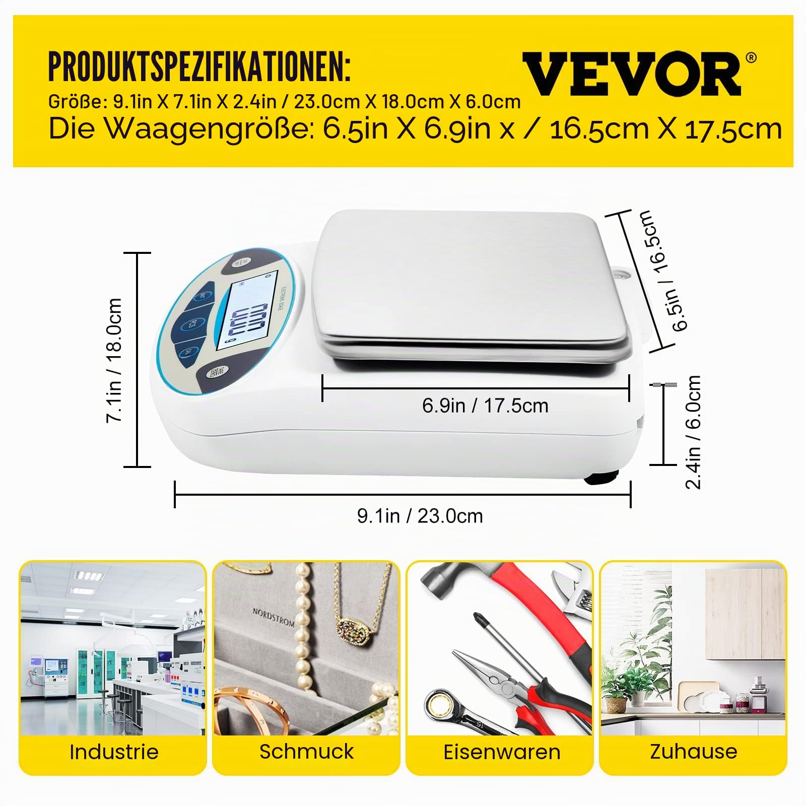 VEVOR Präzisionswaage 5000g 0.01g Hochpräzise Digitale Elektronische Waage Labor-Analysewaagen Laborwaage Schulwaage Schmuckwaage Feinwaage digital Milligramm Waage Digitalwaage Kalibriergewicht