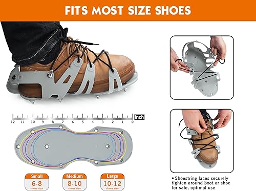 Miniatura 3 de ROLLINGDOG Zapatos de epoxi para piso epoxi con picos cortos de 1 pulgada, perfectos para pisos epoxi, superposiciones, instalación de cubiertas (2