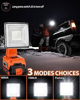 Adisipsoarin Cordless LED Work Light for Black and Decker