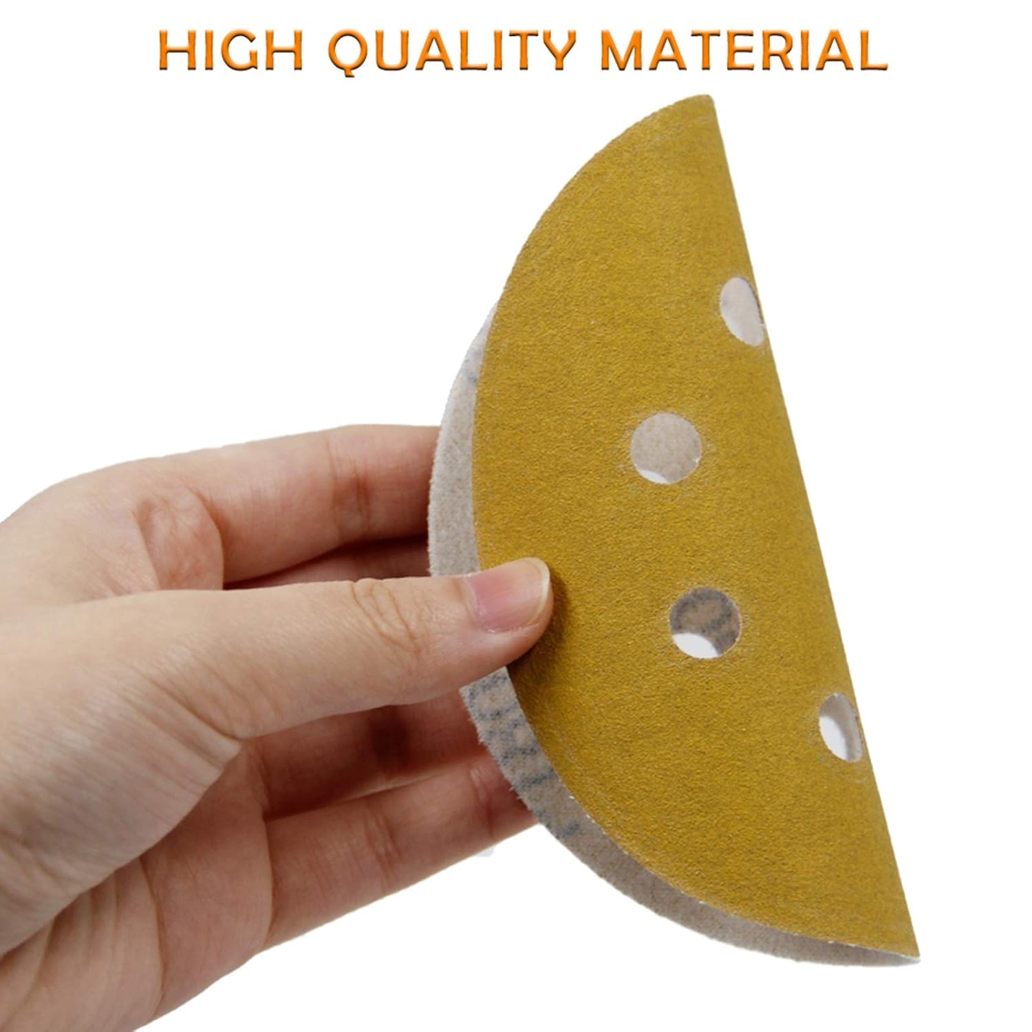 5-Inch 8-Hole Hook and Loop Sanding Discs, Orbital Sander Sandpaper Discs, 100 Pieces Round Sandpaper Set, 180 Grit thumbnail