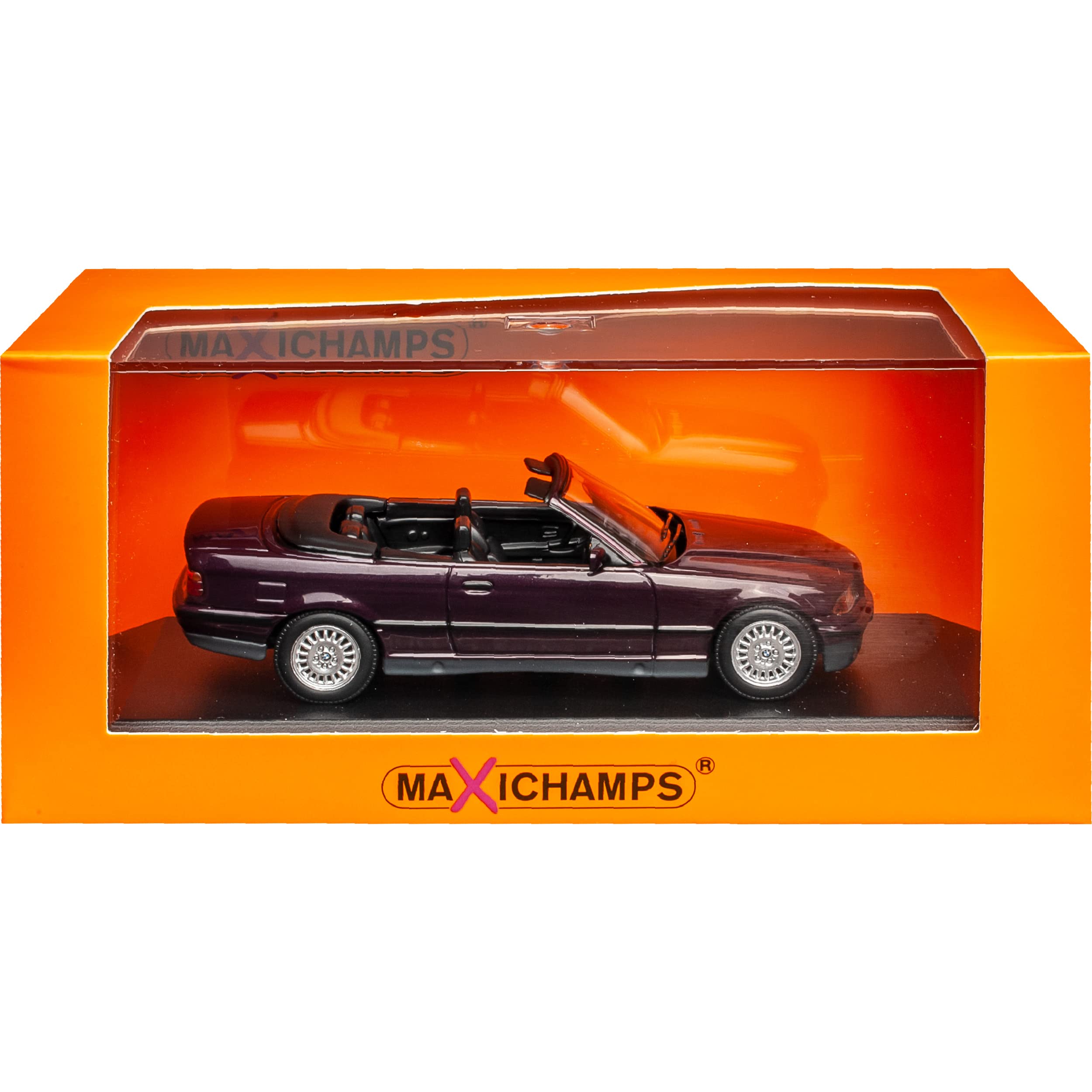 Generisch B*M*W 3er E36 Cabrio Violett Purple Metallic 1990-2000 1/43 Minichamps Maxichamps Modell Auto