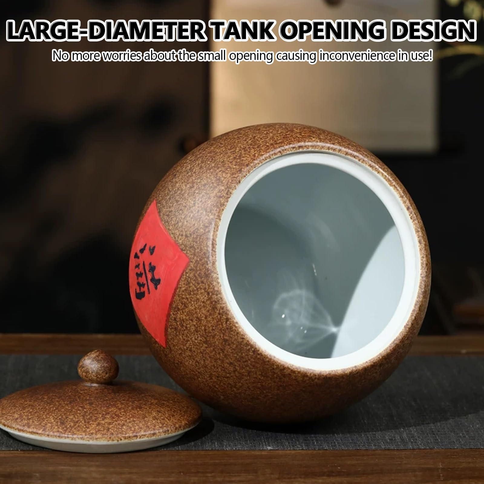 Cubo de arroz de cerámica de gran capacidad con tapa, dispensador de granos, tarro hermético de almacenamiento de alimentos para cereales, harina, azúcar, café, té