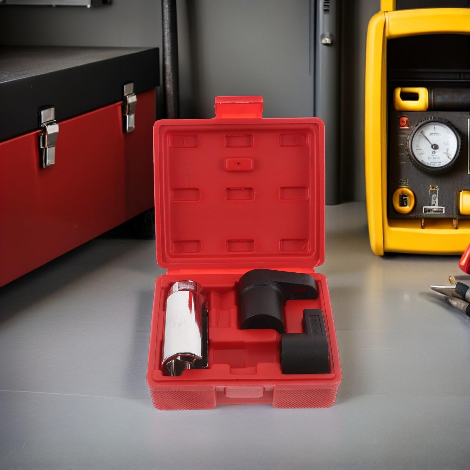 Juego de Herramientas Mecánicas 3 Piezas para de de Vaso Acodada de Acero Resistente Kit para Taller Automotriz Compatible Múltiples Vehículos