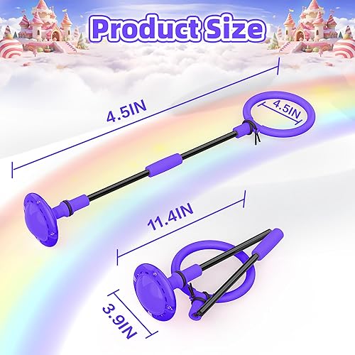 Miniatura 6 de Bola de salto de tobillo para niños, plegable y colorida rueda flash para adultos, juego de juguetes para interiores y exteriores, regalo para