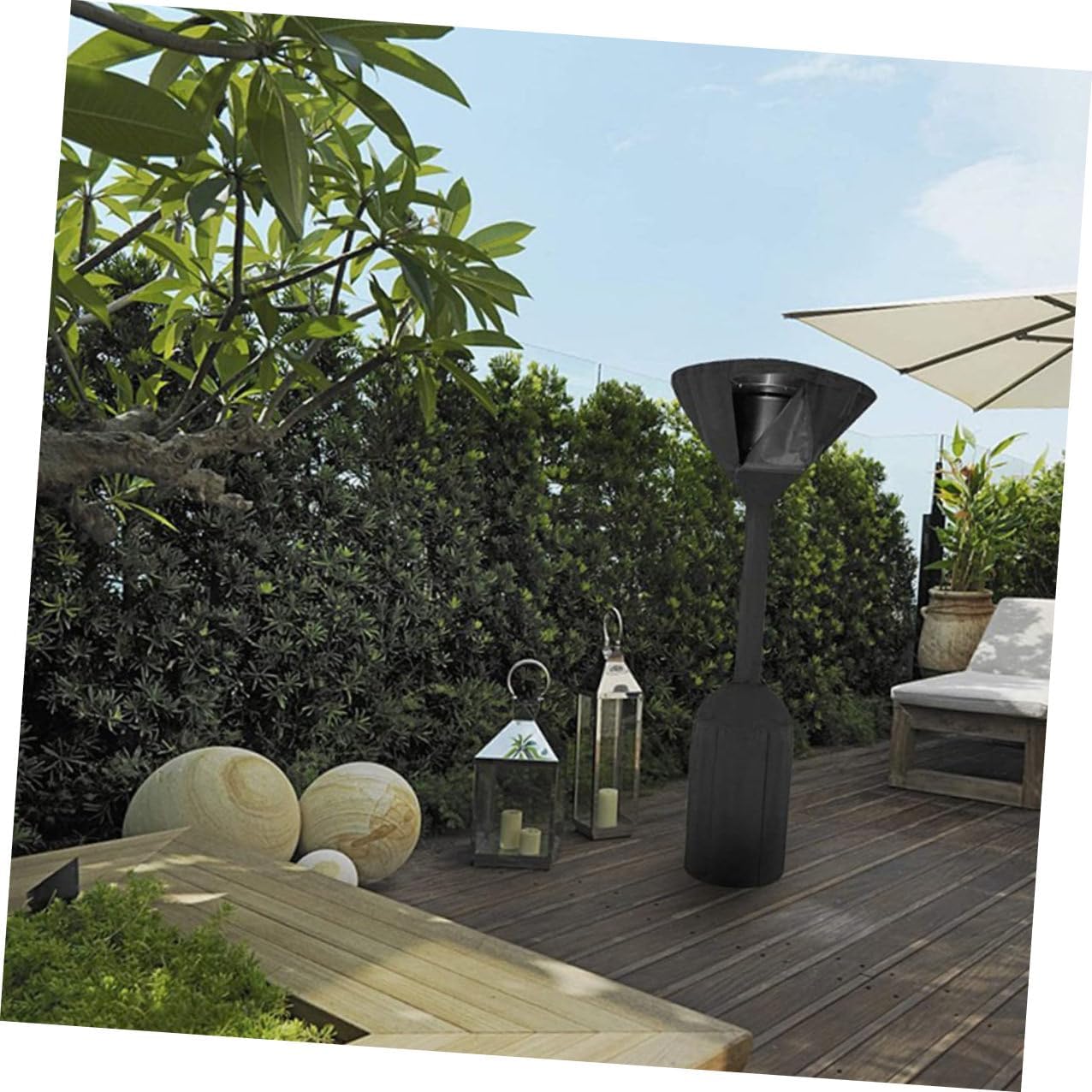Outdoor Heater Cover Waterproof Oxford Cloth Standing Patio Heater Cover 241X86X48Cm Protective Dustproof Sunproof for Outdoor Use