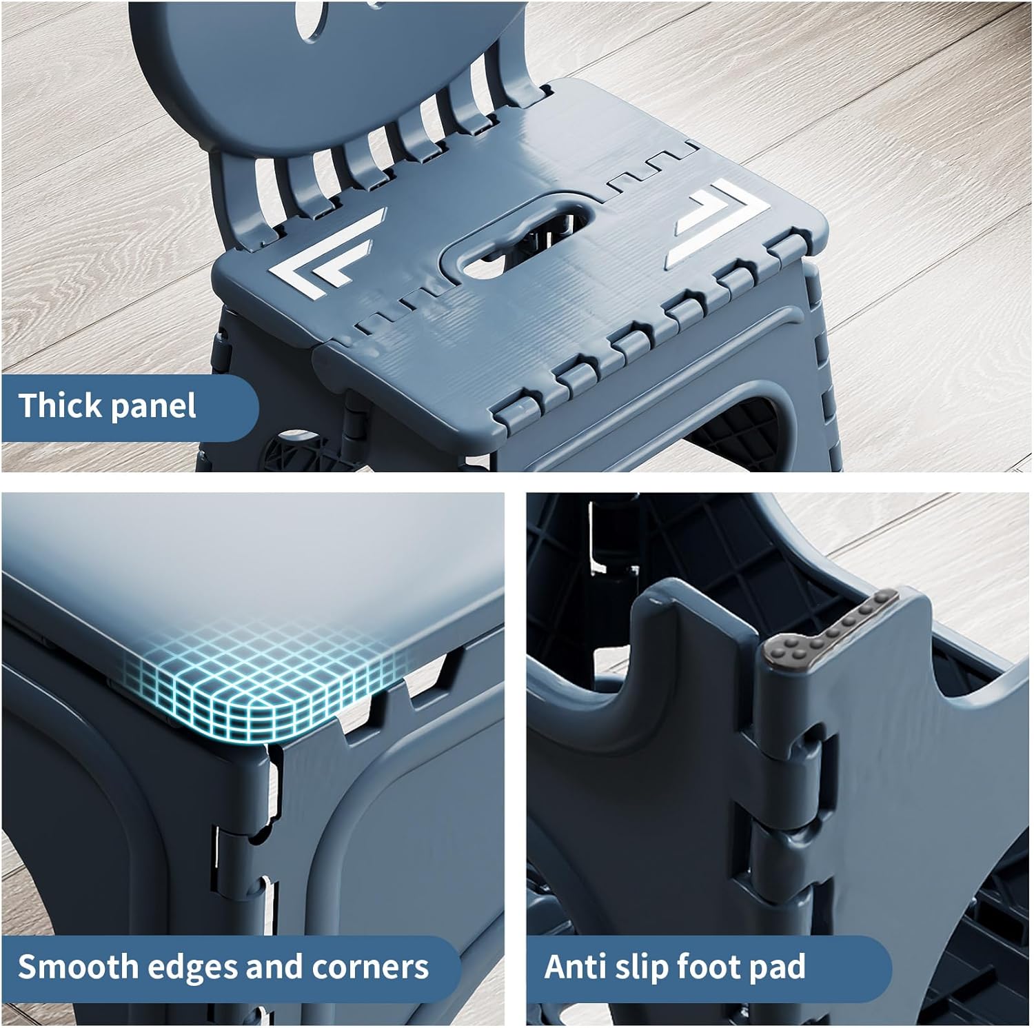 UNICOO® Kids Folding Table and Chairs Set, Kids Table and Chairs Foldable, Foldable Activity Table, Portable Picnic Table, Ideal for Indoor and Outdoor Use, Durable and Easy to Store (599)(Teal)