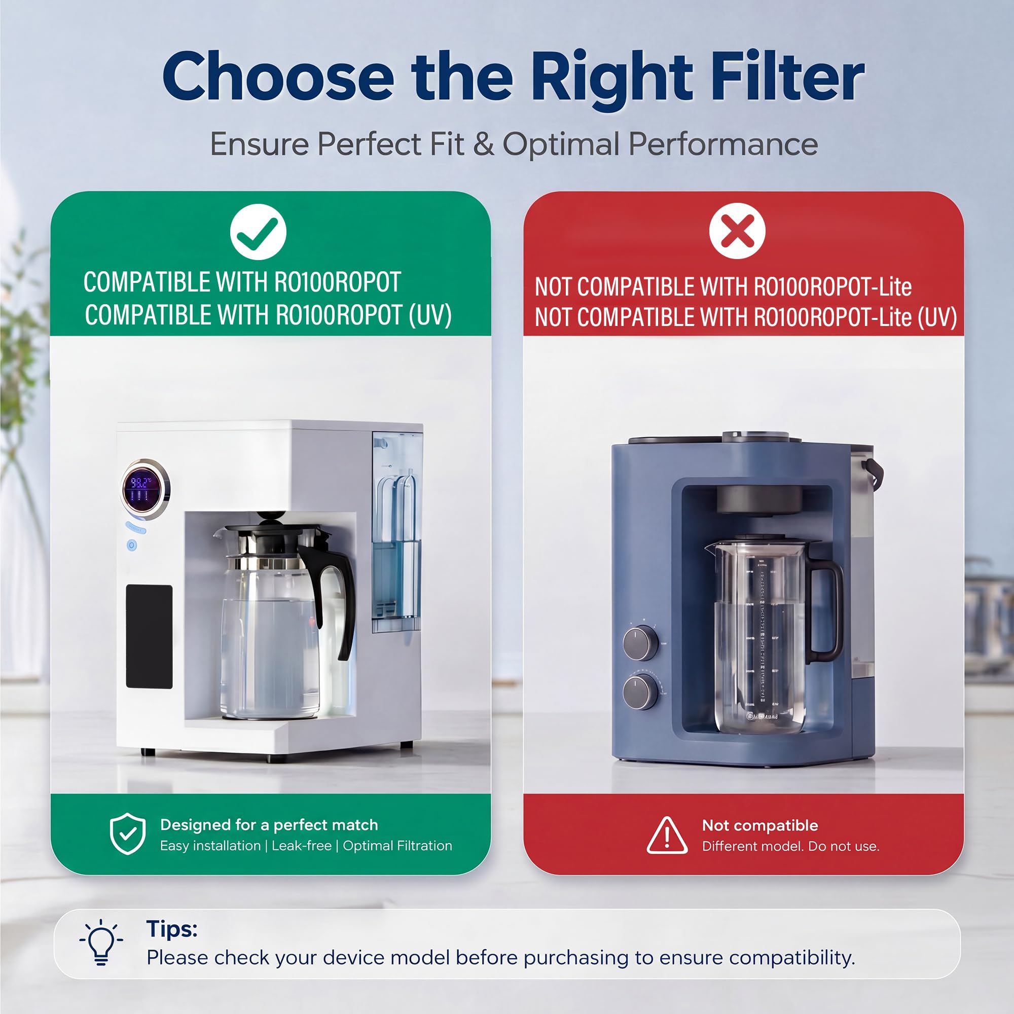 1 paquete de filtros de agua de remineralización, compatibles con sistemas Bluevua RO100ROPOT y RO100ROPOT (UV), alcalinos para filtro de ósmosis inversa, remineralizar y aumentar el pH