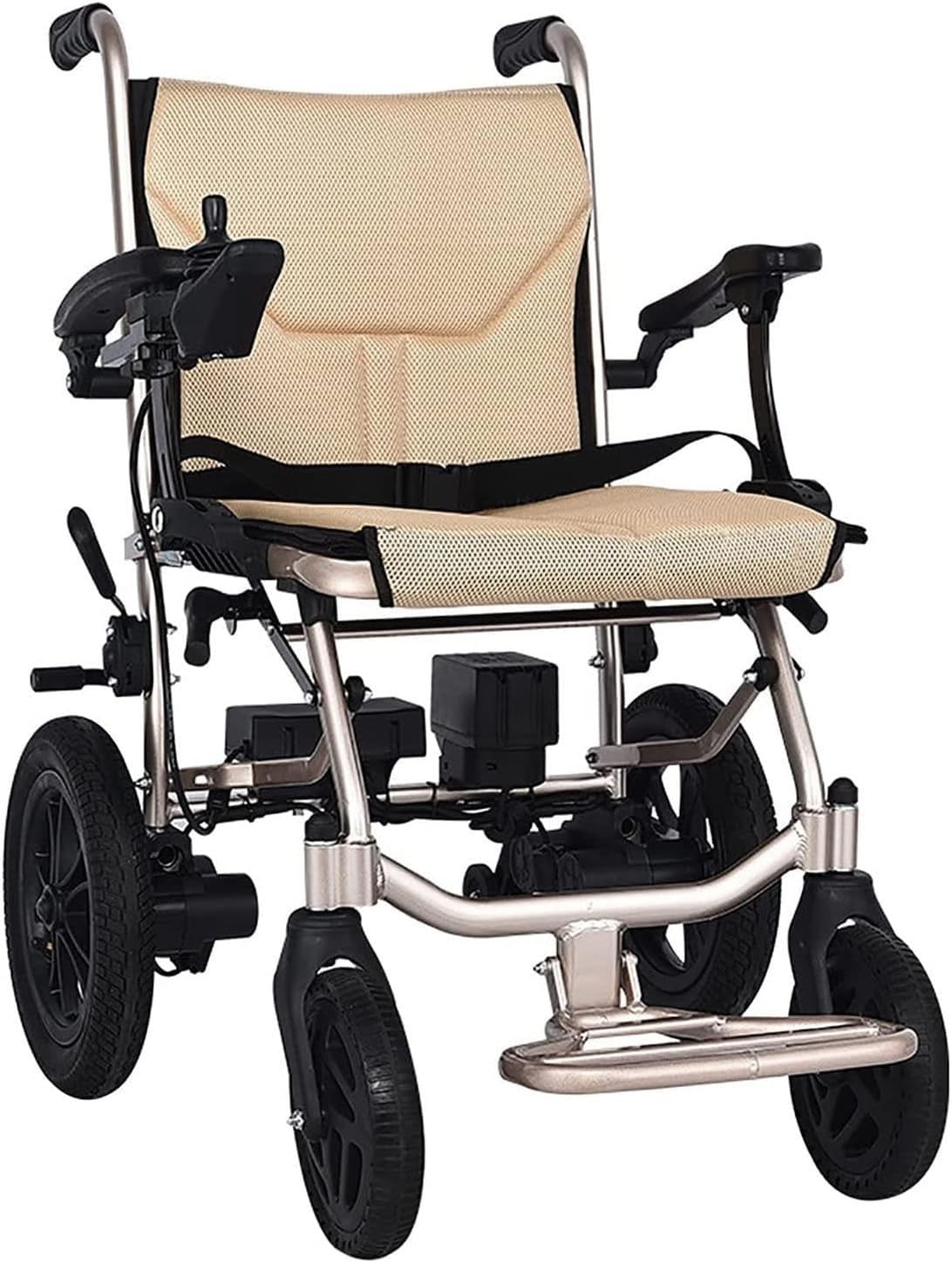 Sillas de Ruedas Eléctricas para Adultos Motorizadas Plegables Ligero Deluxe Aluminio 14Kg - Dos Baterías de Litio - Adecuado para Personas Mayores y Discapacitados