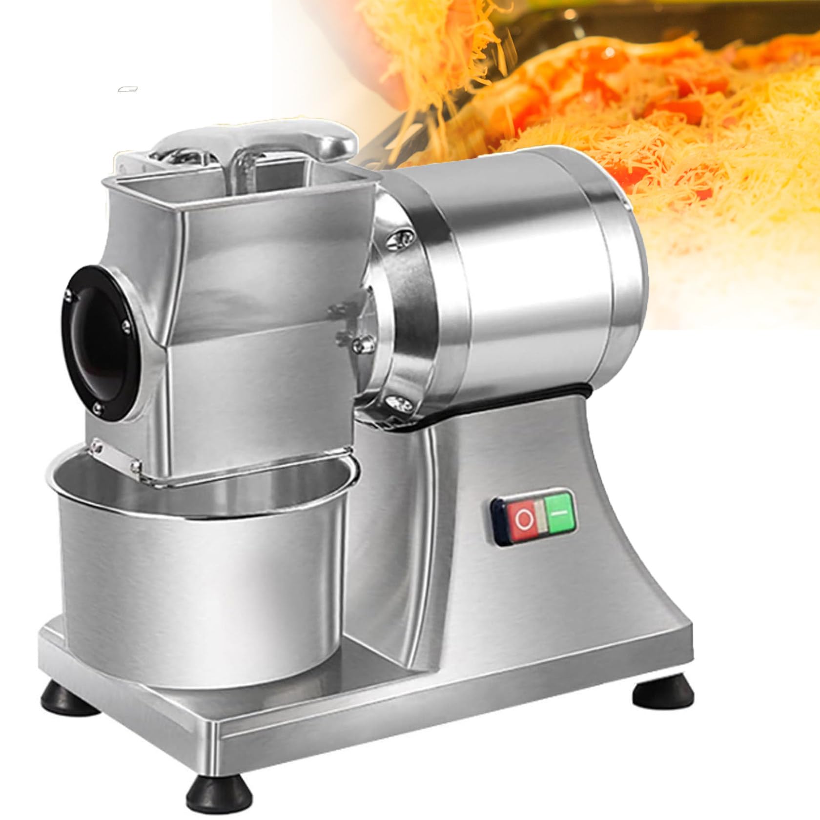 Rallador eléctrico de verduras, 0,75 CV, 550 W, potencia para cortar eficientemente, ideal para queso, pepino, preparación de zanahorias