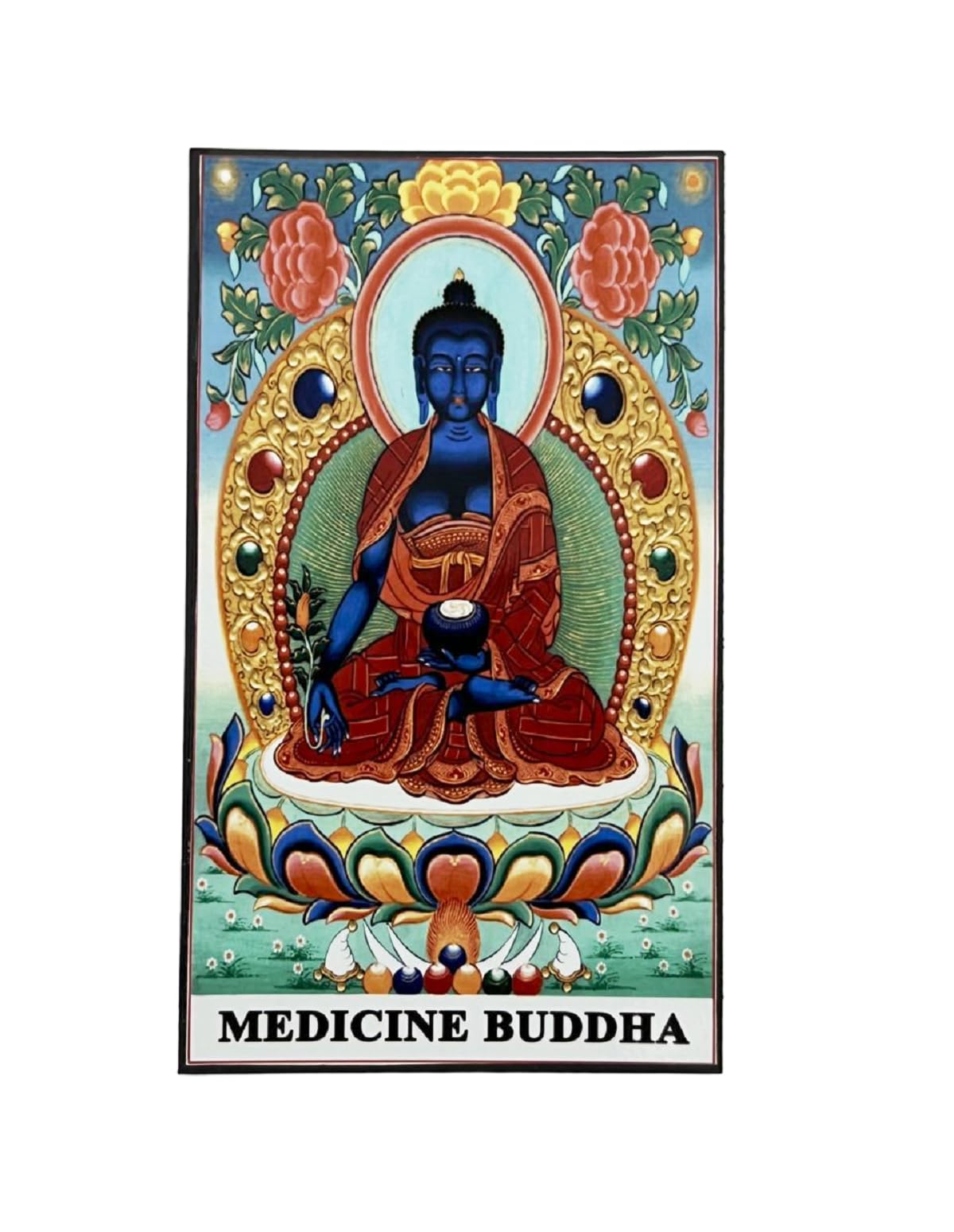 numeroastro Magnetic Sticker in Rubber for Home Decoration | Fridge Etc (Medicine Buddha) (9 Cms) (1 Pc)-picture-16