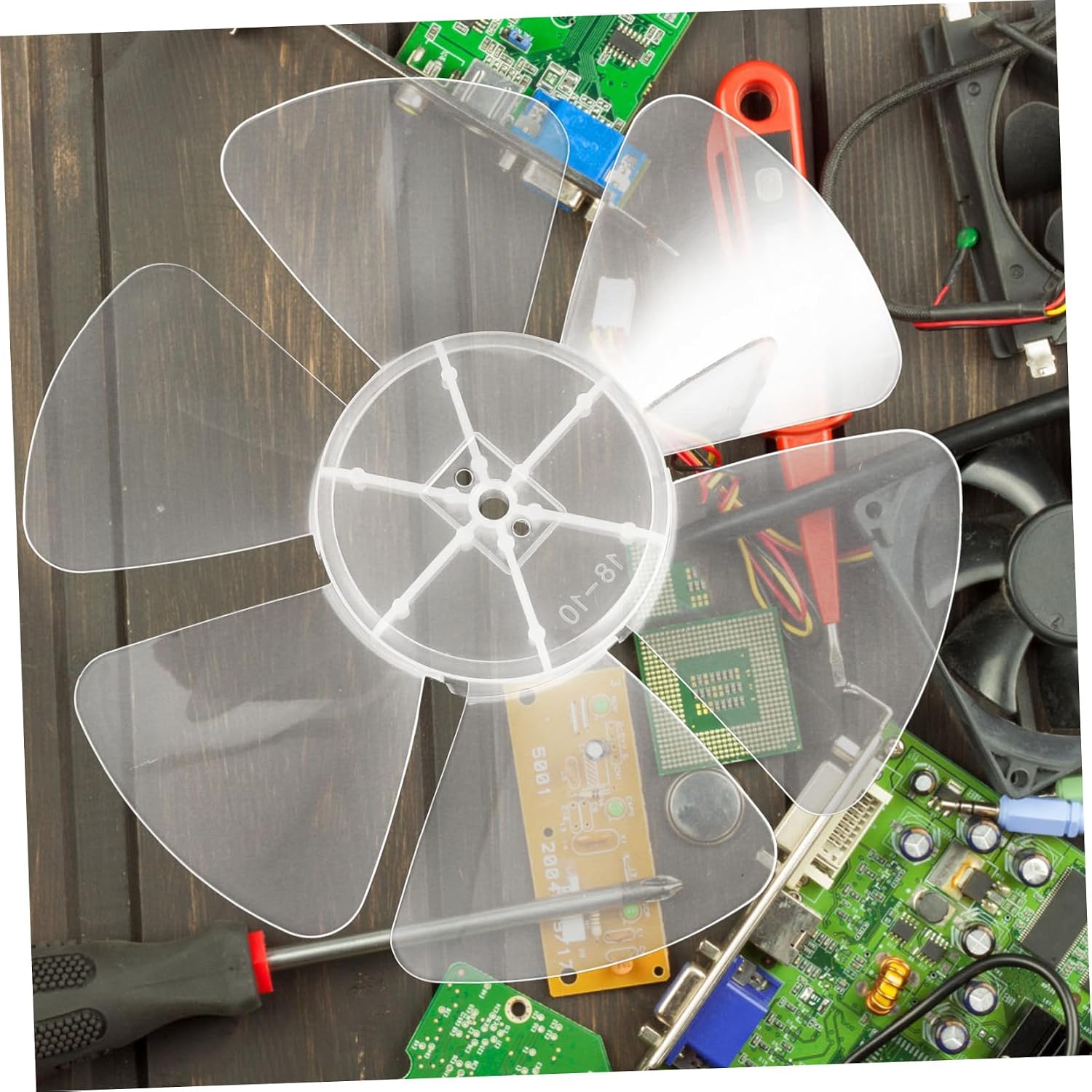 ABOOFAN Replacement Fan Blades for Table and Standing Pedestal Fans Easy Installation Fit Transparent Design
