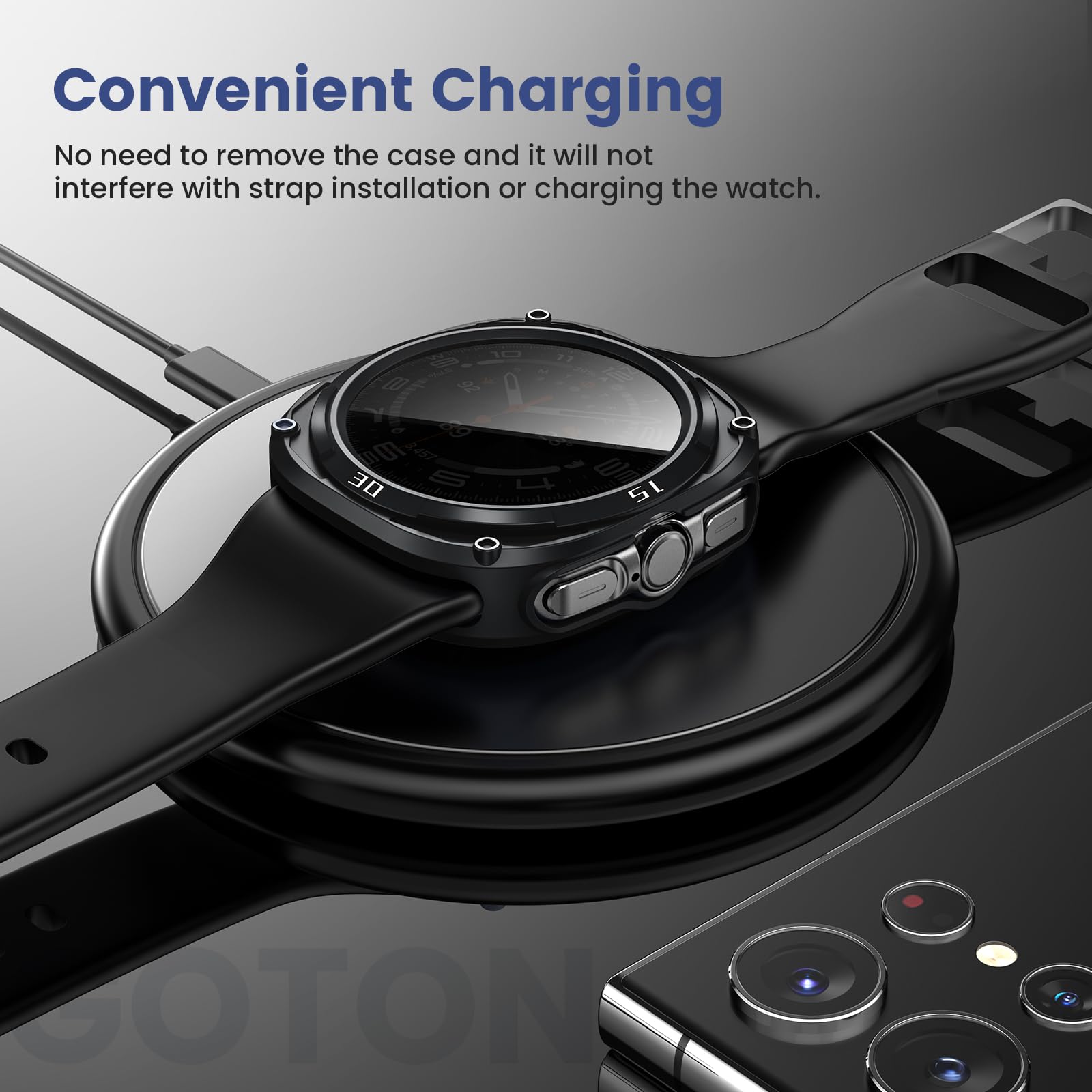 Goton Coque pour Galaxy Watch Ultra avec protecteur d'écran 47 mm 2025
