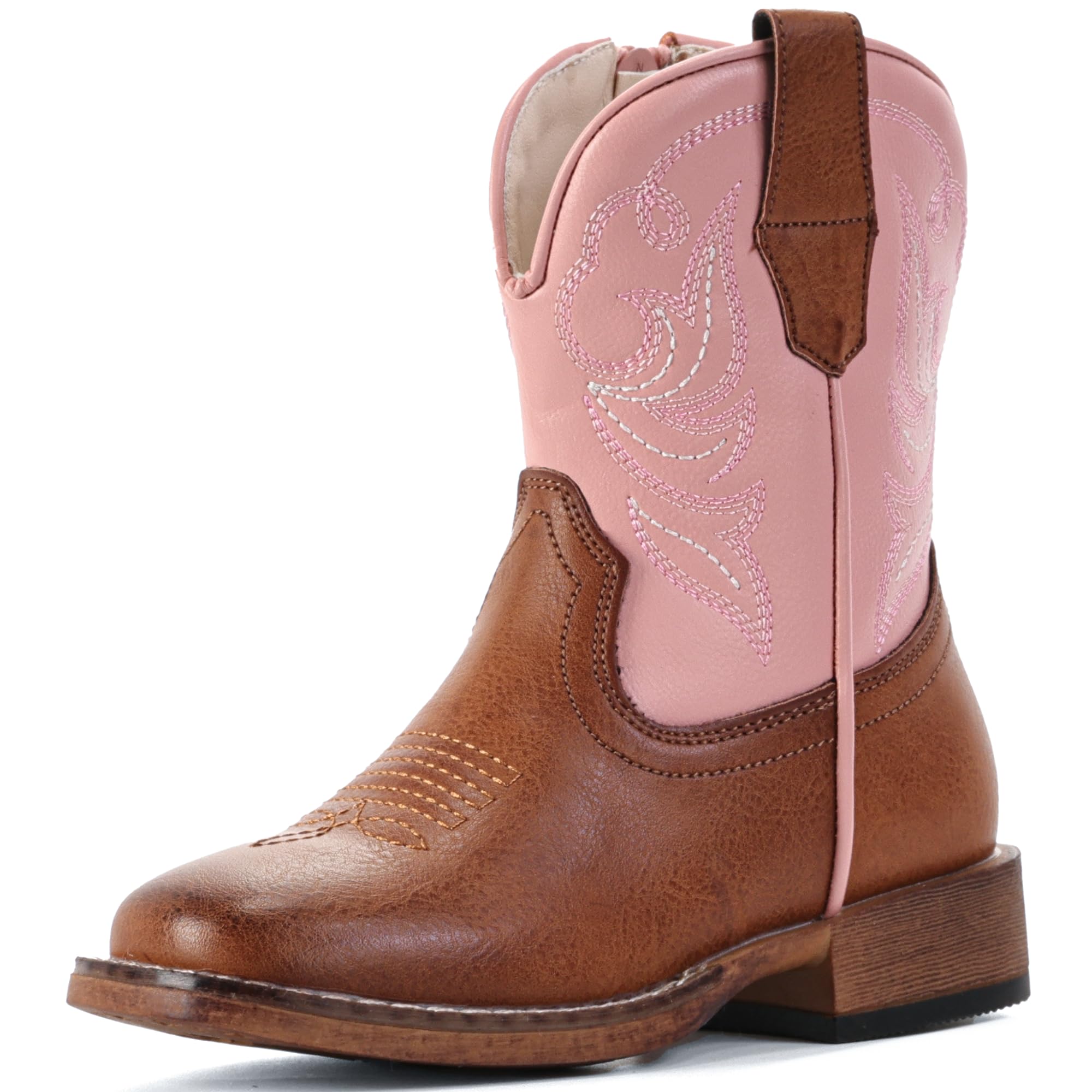 Girls Cowgirl Boots Toddler Boys Cowboy Boots for Kids Western Square Toe Riding Mid Calf Boot — view 13