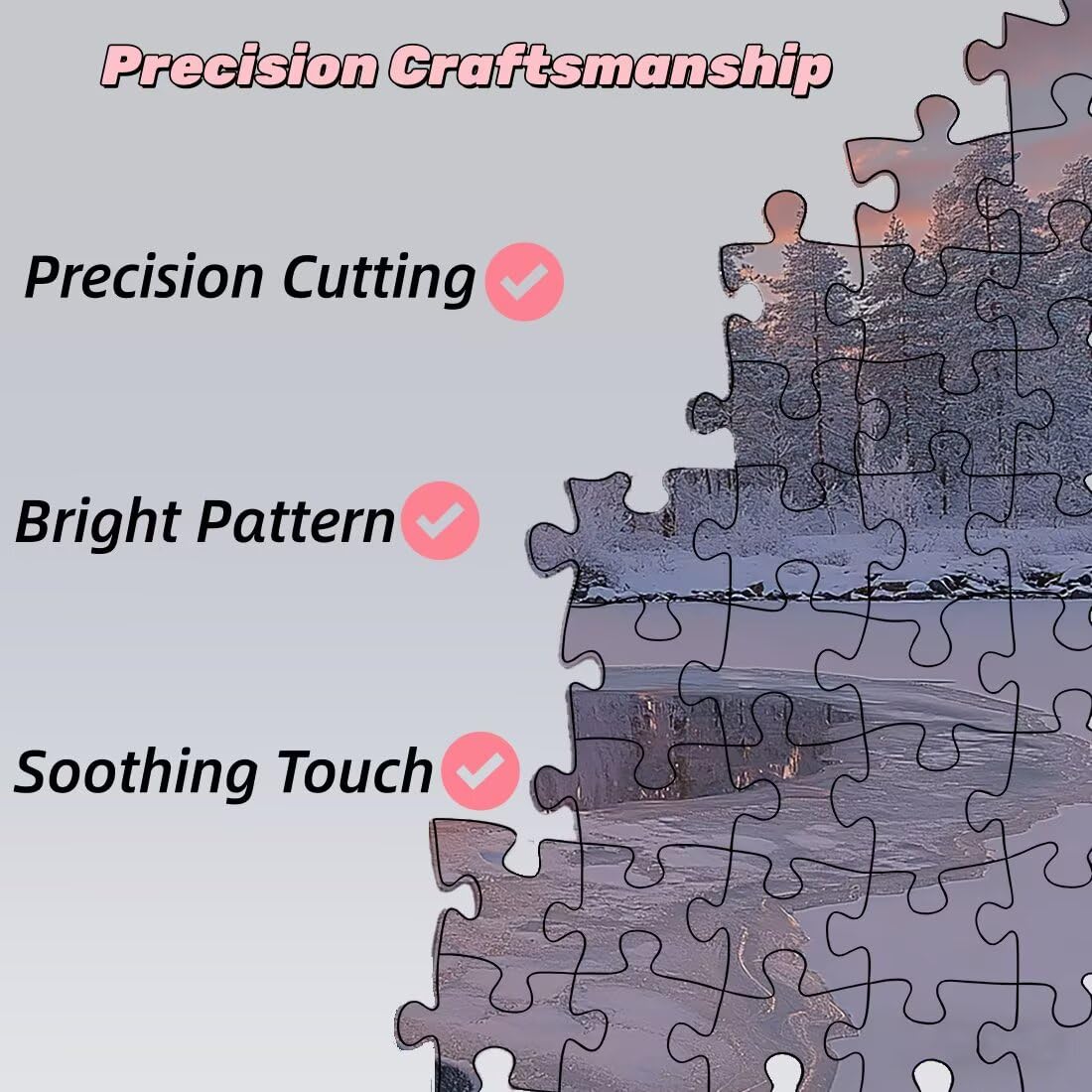 Puzzle 4000 sztuk krajobrazy, puzzle śnieg, puzzle dla dorosłych kreatywna rozrywka, drewniane puzzle z pudełkiem prezentowym, klasyczne puzzle zabawki edukacyjne, oryginalne prezenty dla kobiet -2165