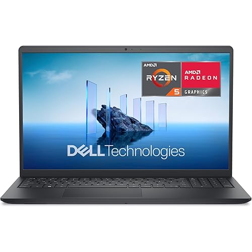 Dell 15 Laptop DC15255-15.6-inch FHD 120Hz Display, AMD Ryzen 5-7520U, 8GB LPDDR5 RAM, 512GB SSD, AMD Radeon 610M Graphics, Windows 11 Home, Onsite Service - Carbon Black