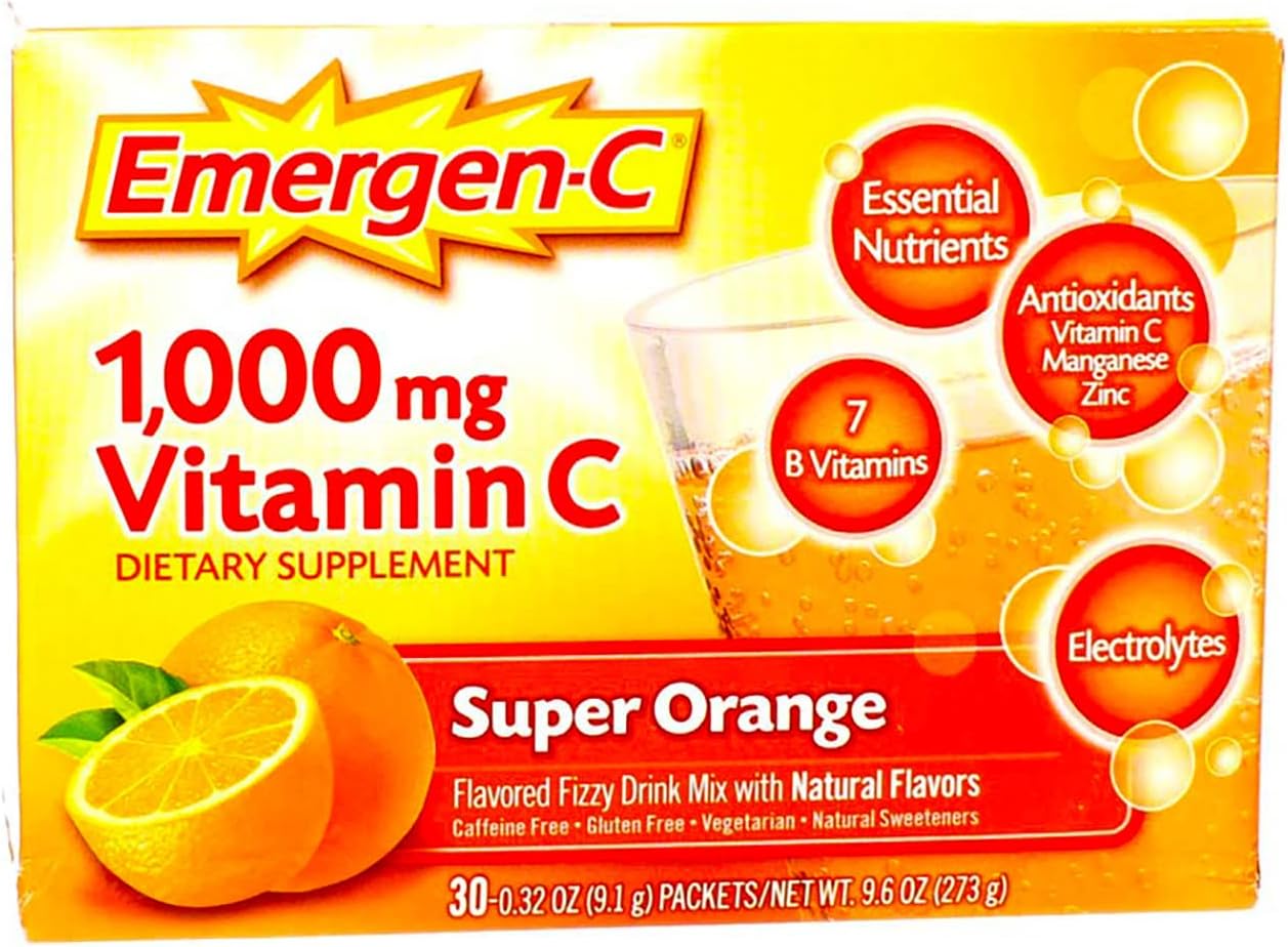 Alacer Emergen-c 1000 Mg Vitamin C - Super Orange - 30 Packet