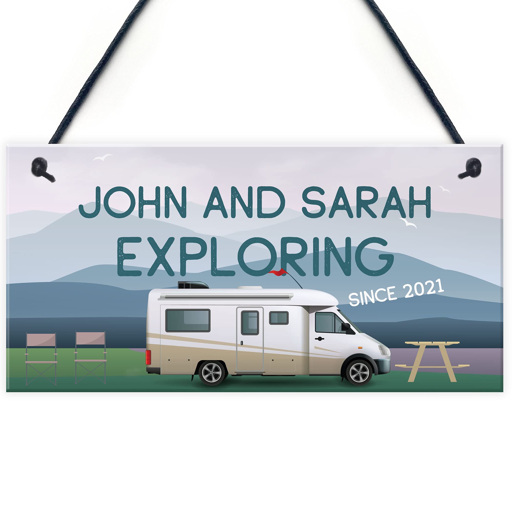 Novelty Motorhome Sign Exploring Campervan Sign Retirement Gift Home Gift