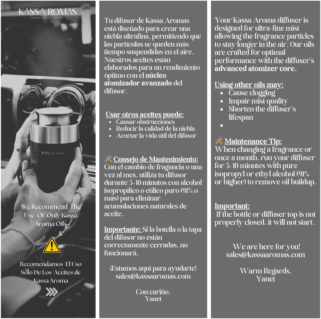 H14 Mini Scent Diffuser | Car Diffuser - Modern Design, Aluminum Material, LED Indicator Light, Cold Air Diffusion, Oil Diffuser, Waterless & Heatless (Black)