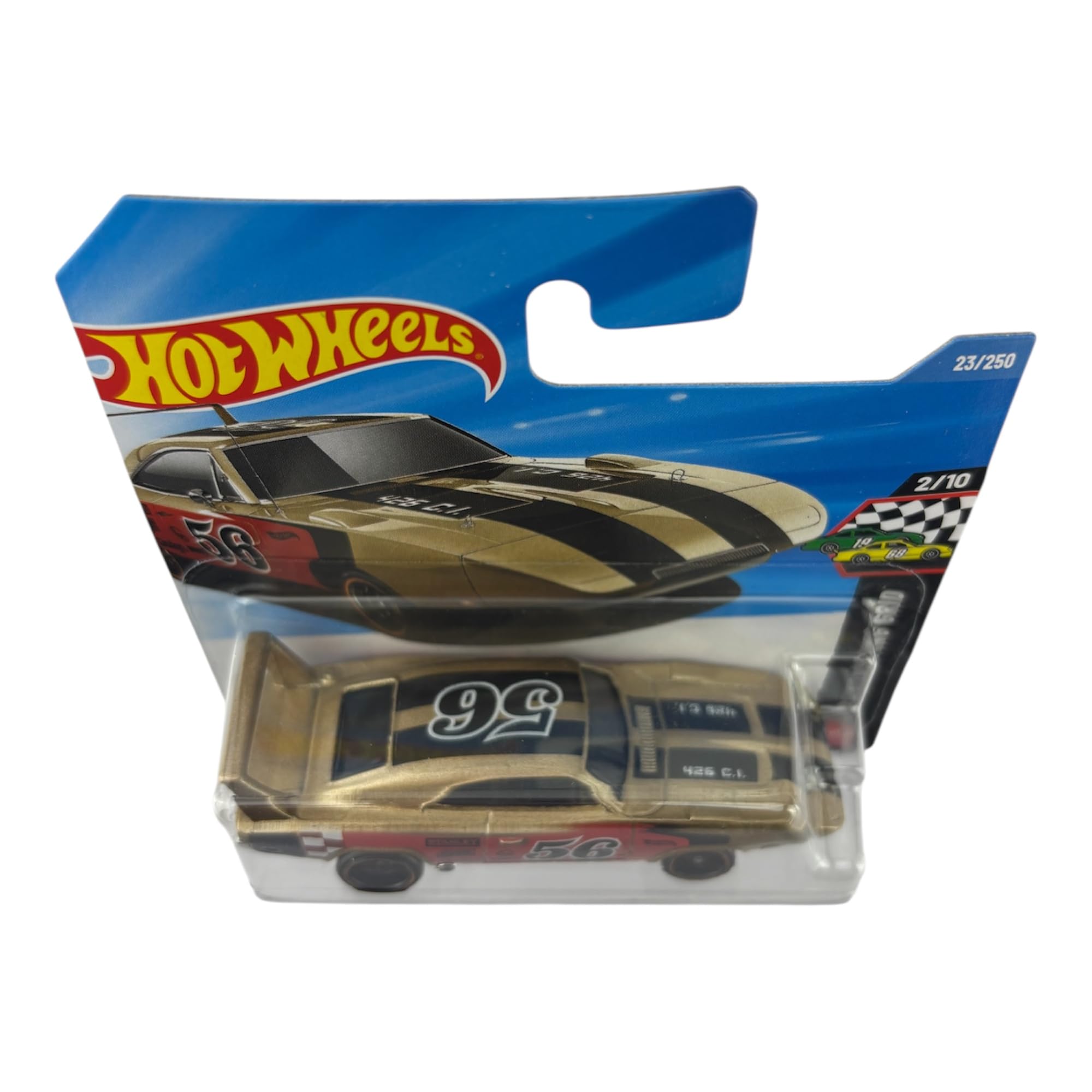 Hot Wheels, '69 Dodge Charger Daytona, HW Starting Grid 2/10, JJH97, Short Card, Golden Muscle Car in 1:64 Scale, Mattel 2026 - Image 4