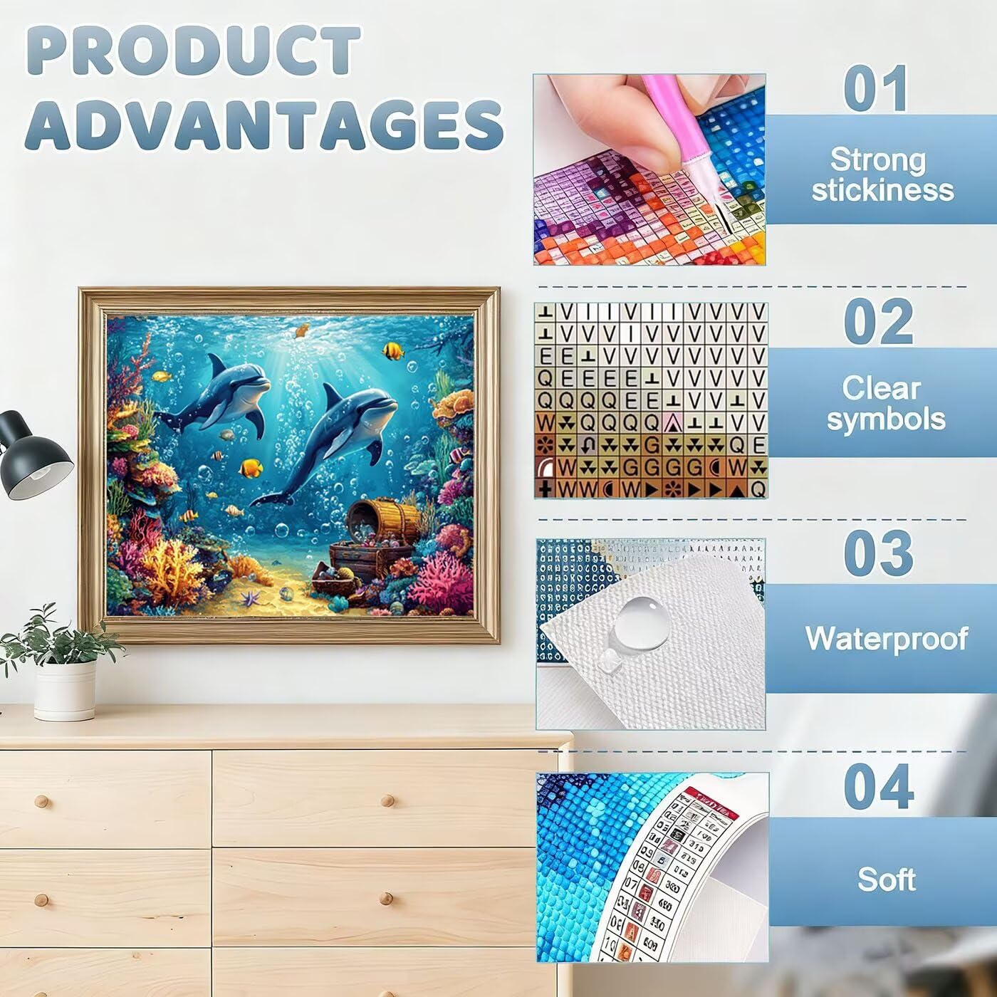 Diamentowa sztuka delfin zestawy do malowania diamentami dla dorosłych, 5D, DIY, podwodny świat, pełne wiercenie, haft krzyżykowy, cekiny, klejnoty, obrazy, sztuka i rękodzieło, obrazy do dekoracji