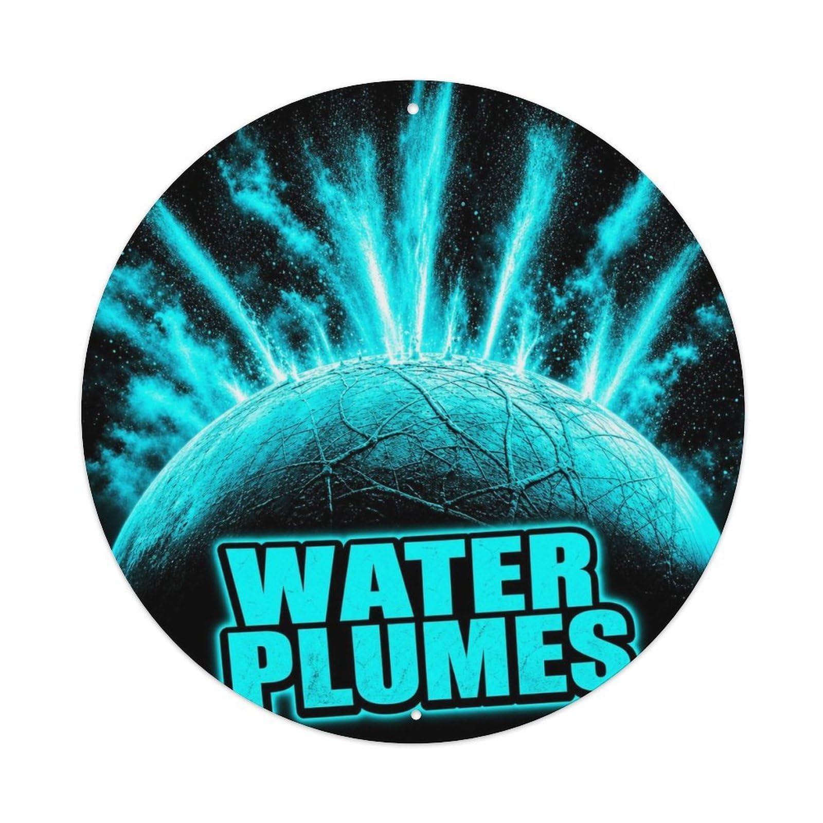 Europa Water Plumes Solar System Astrobiology Cosmos Metal Tin Sign