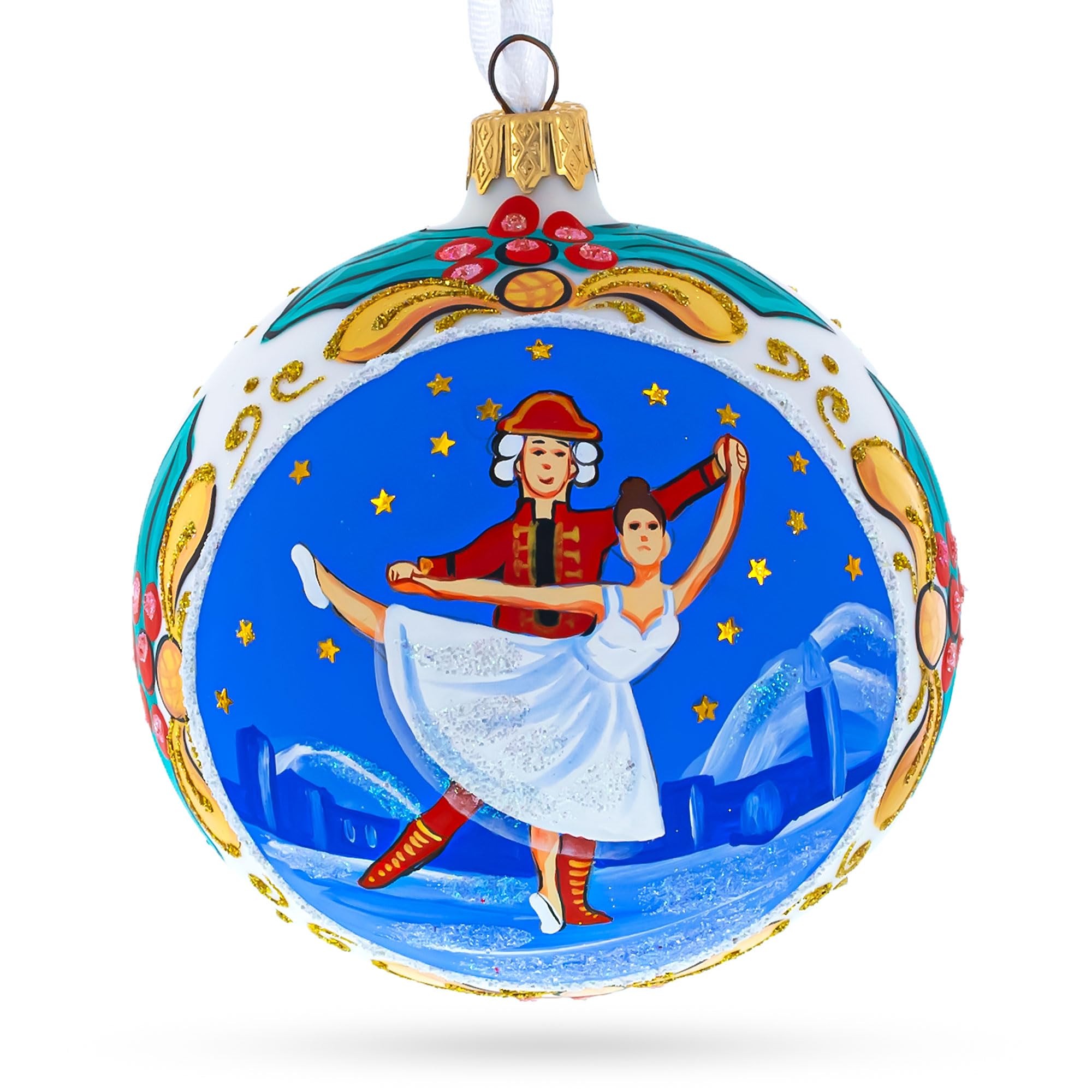 Ballet Dancers Blown Glass Ball, le cadeau de Noël idéal pour les passionnés de danse