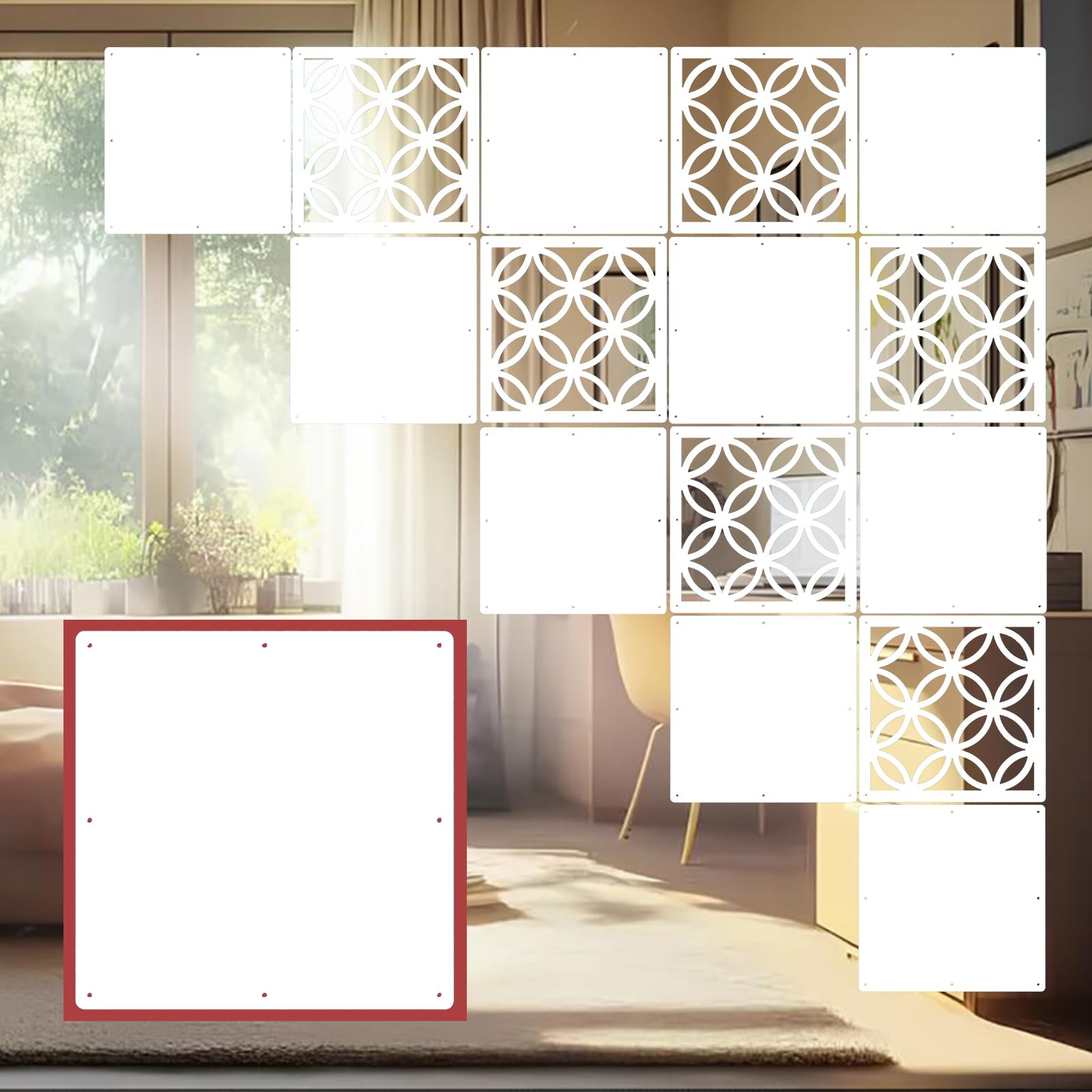 Panneaux de séparation décoratifs au design blanc épuré haut de gamme