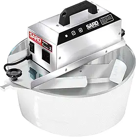 Saro Panela Misturadora Digital, Branca, 30 Velocidades, com LED Indicativo, Carenagem de Aço Escovado, 35x30x13cm, para Doces e Massas
