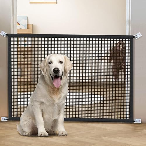 Miniatura 5 de Puerta para perros para escaleras Puertas para mascotas para la casa Puerta de malla para perros para puertas, escaleras, seguridad interior de 29
