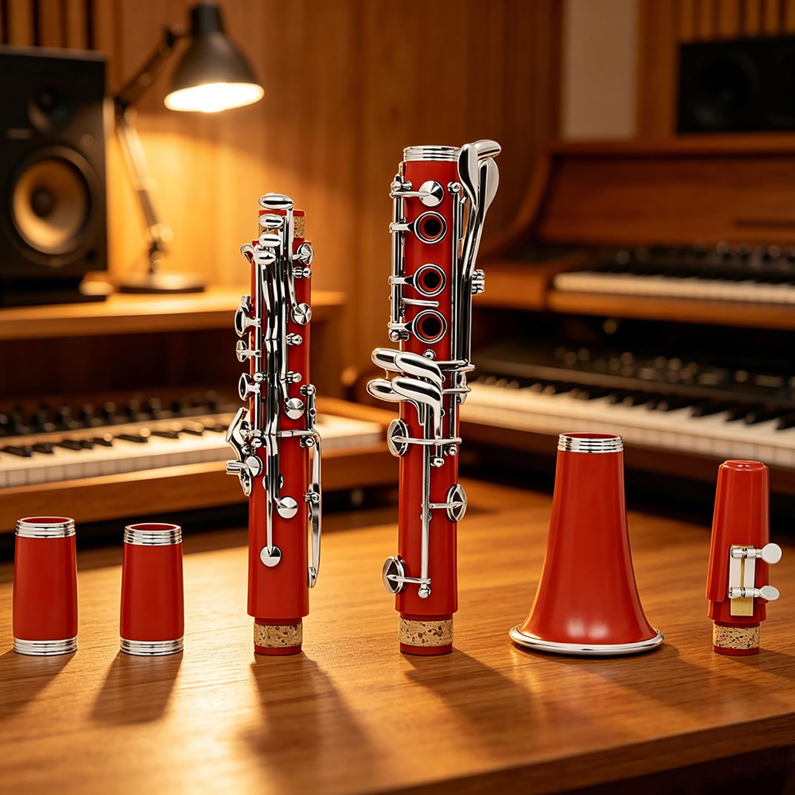 Clarinetto piatto in si avanzato con ampia gamma di tono e azione reattiva costruzione ABS per studenti suonatori e musicisti clarinetto studente con doppia regolazione