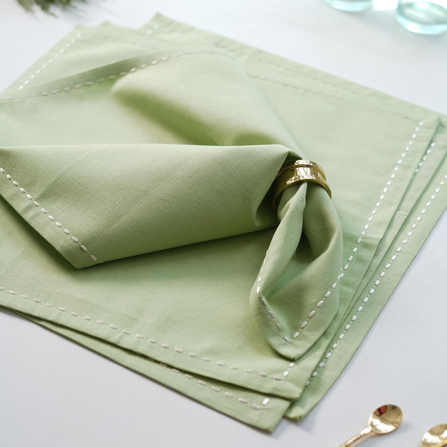 Pure Home + Living Basic Napkin, Green, 40X40 Cm