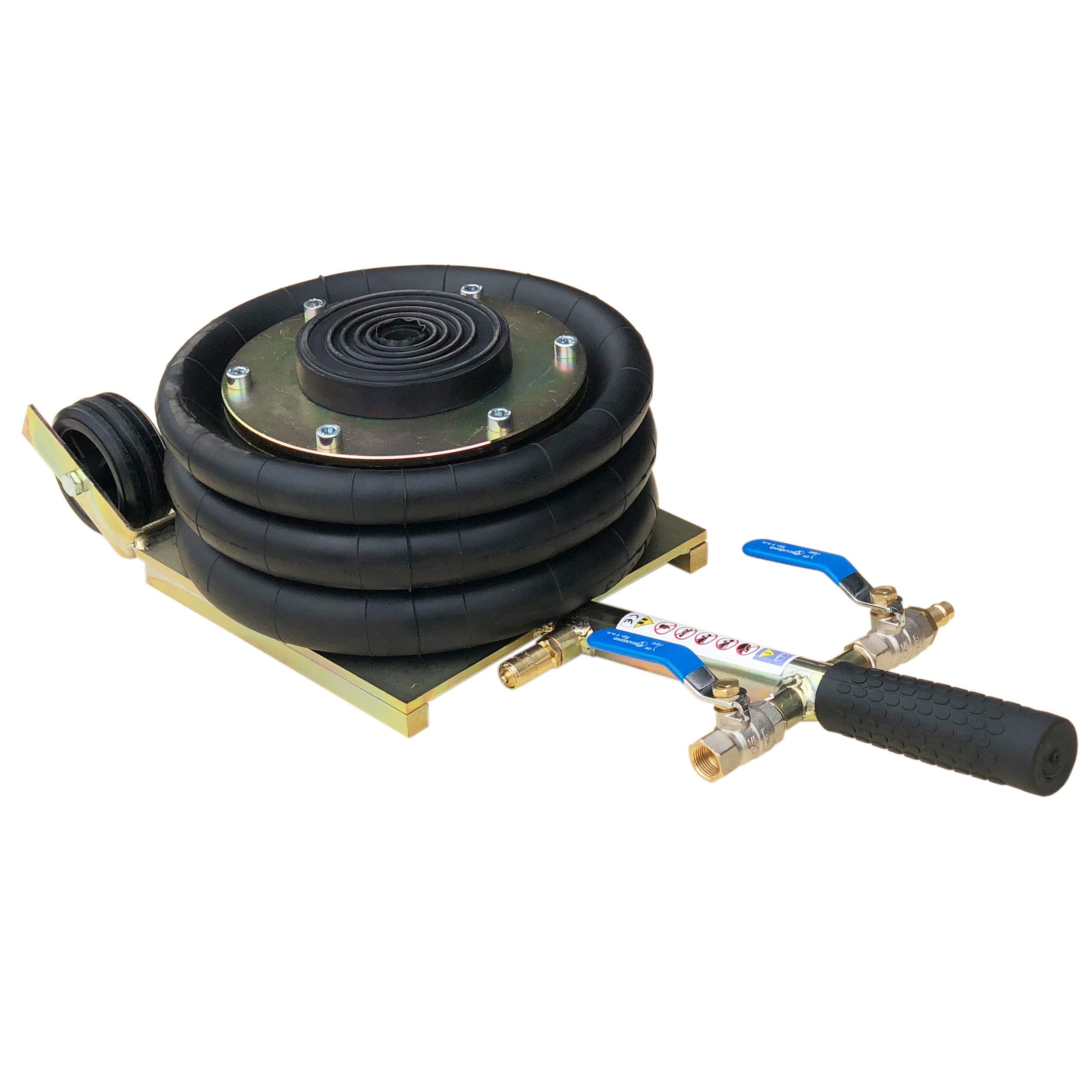 Stix Automotive Equipment Gato neumático - GSP3K - de Carga 3000KG - Elevación de 150-380mm - presión de Trabajo 6-8 Bar -3T | 3 cojines de aire, mango corto, capacidad de carga de 3000 kg, gato hidráulico para plataforma elevadora
