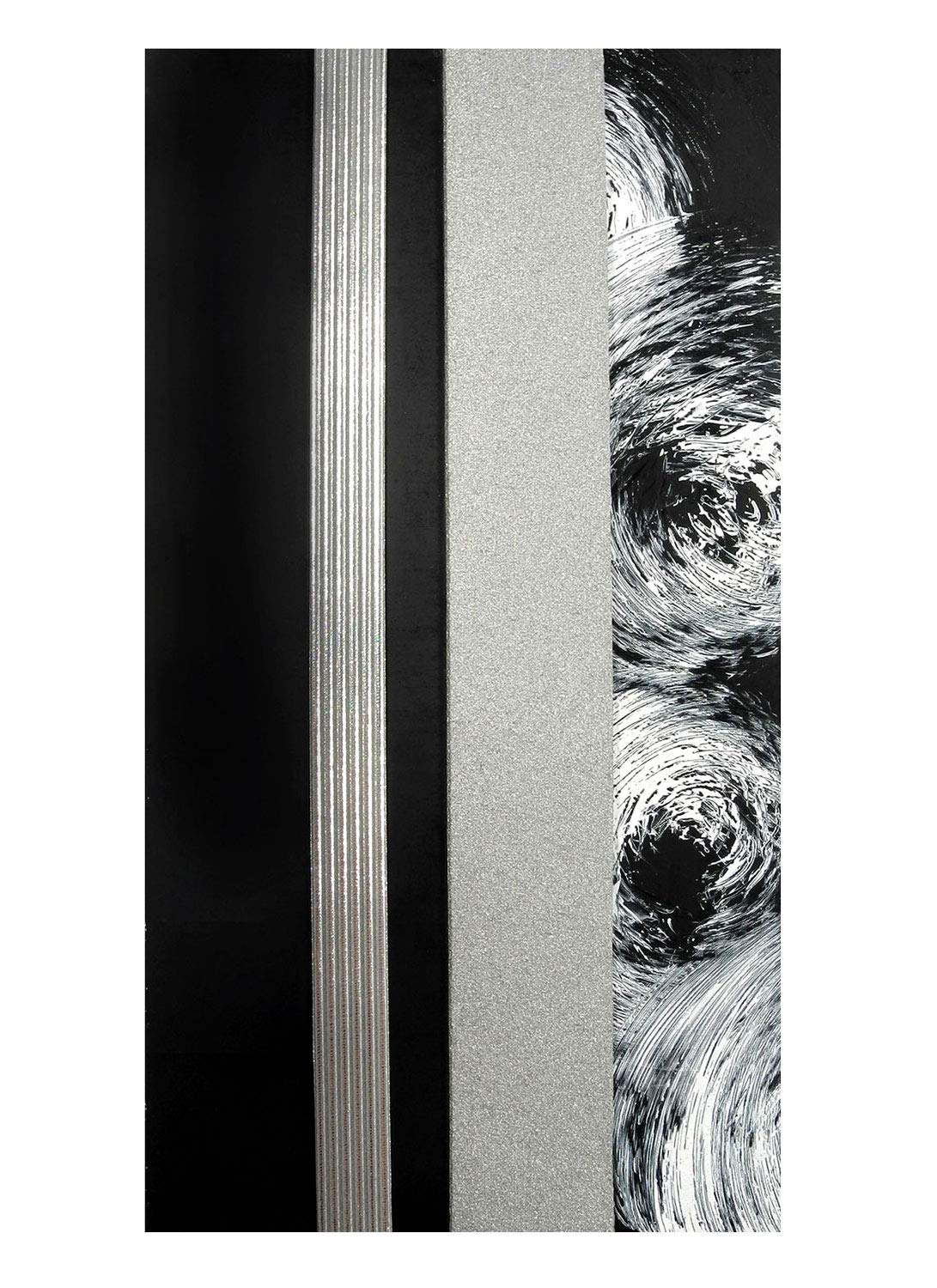 Pracht Creatives Hobby 7074-20295 Wax Sheets Mix Black/Silver 3 Half Wax Strips 200 x 50 x 0.5 mm for Candle Modelling